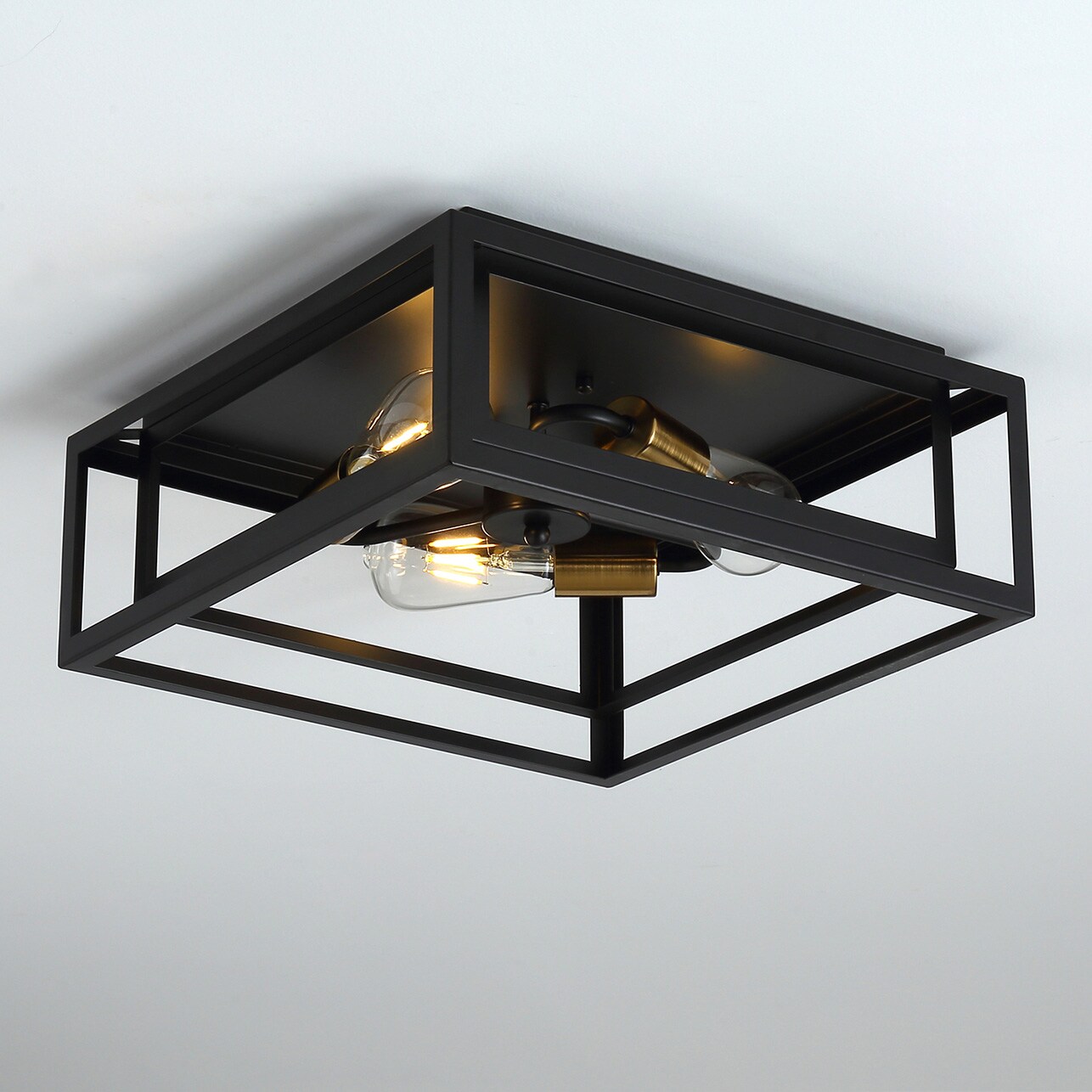 Aiwen 3-Light Black Flush Mount Light ENERGY STAR in the Flush Mount ...