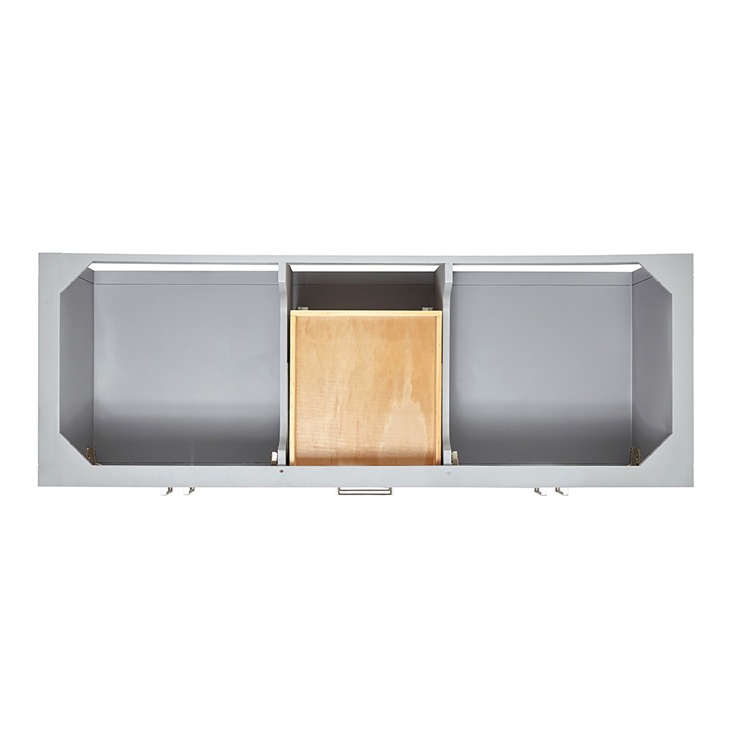 Gray Double Freestanding Vanity with Carrara White Top