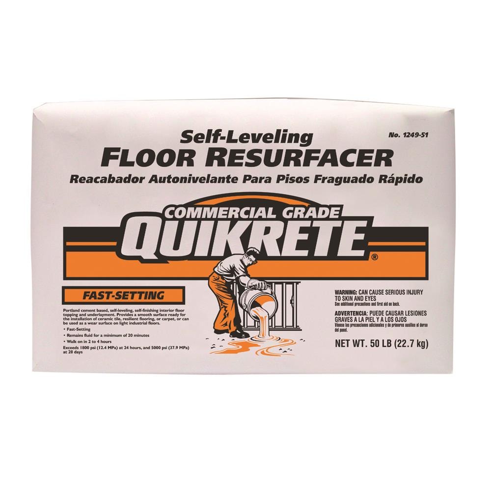 Quikrete Gray Resurfacer 50 Lb In The, Quikrete Fastset Gray Self Leveling Floor Resurfacer