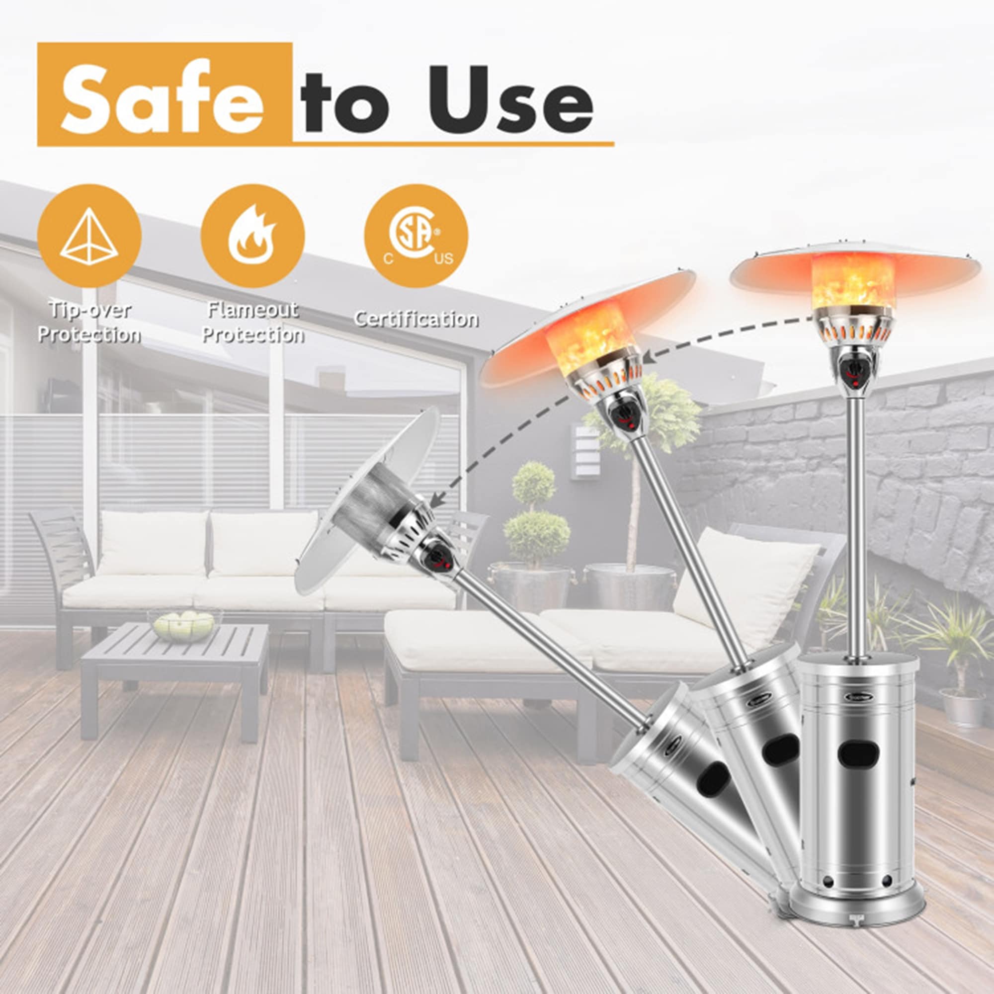 Mondawe ZY-785-061 Outdoor-Gas-Patio-Heaters - View #3