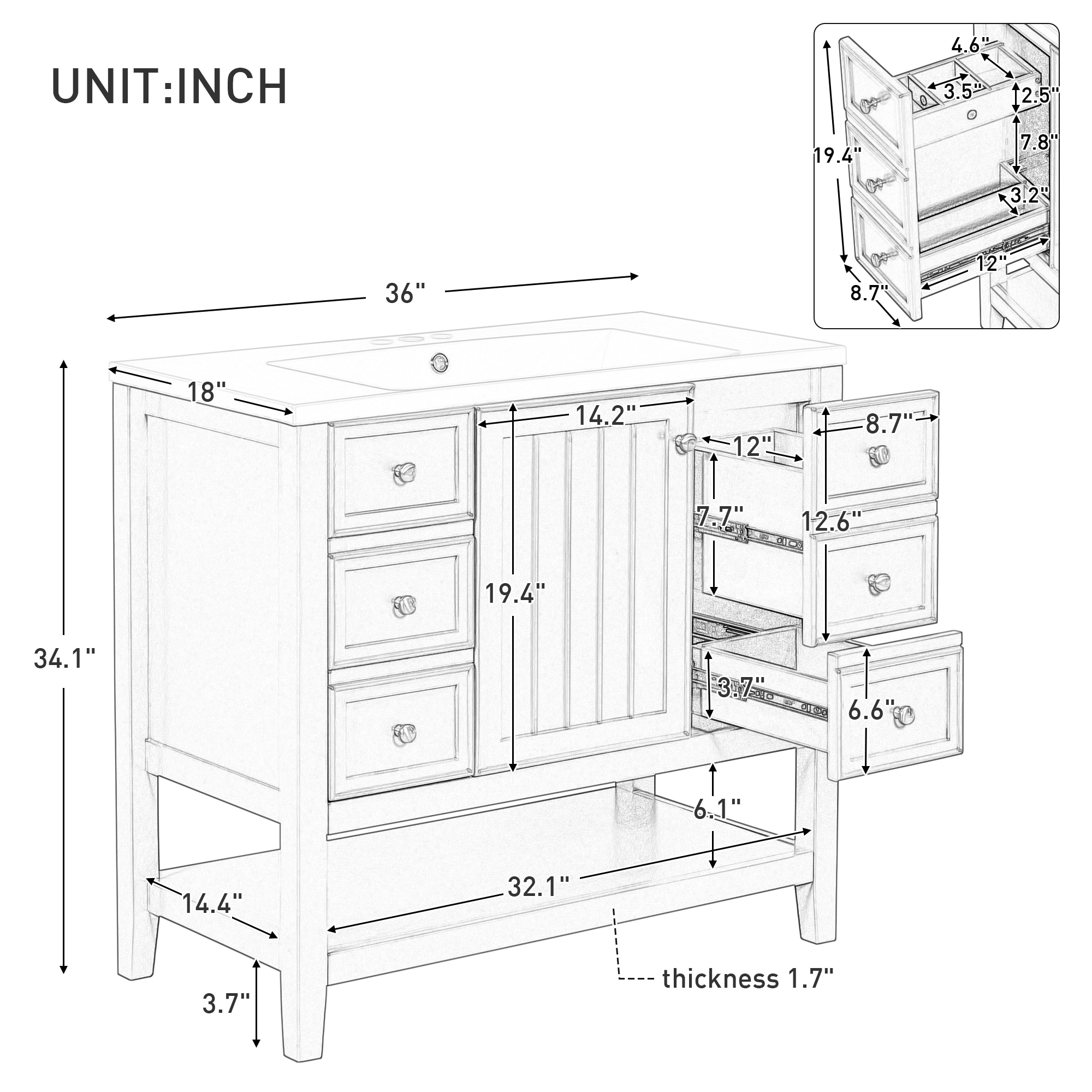Tahanbath MT2-505AAB-6 Bath-Vanity-Combo - View #10