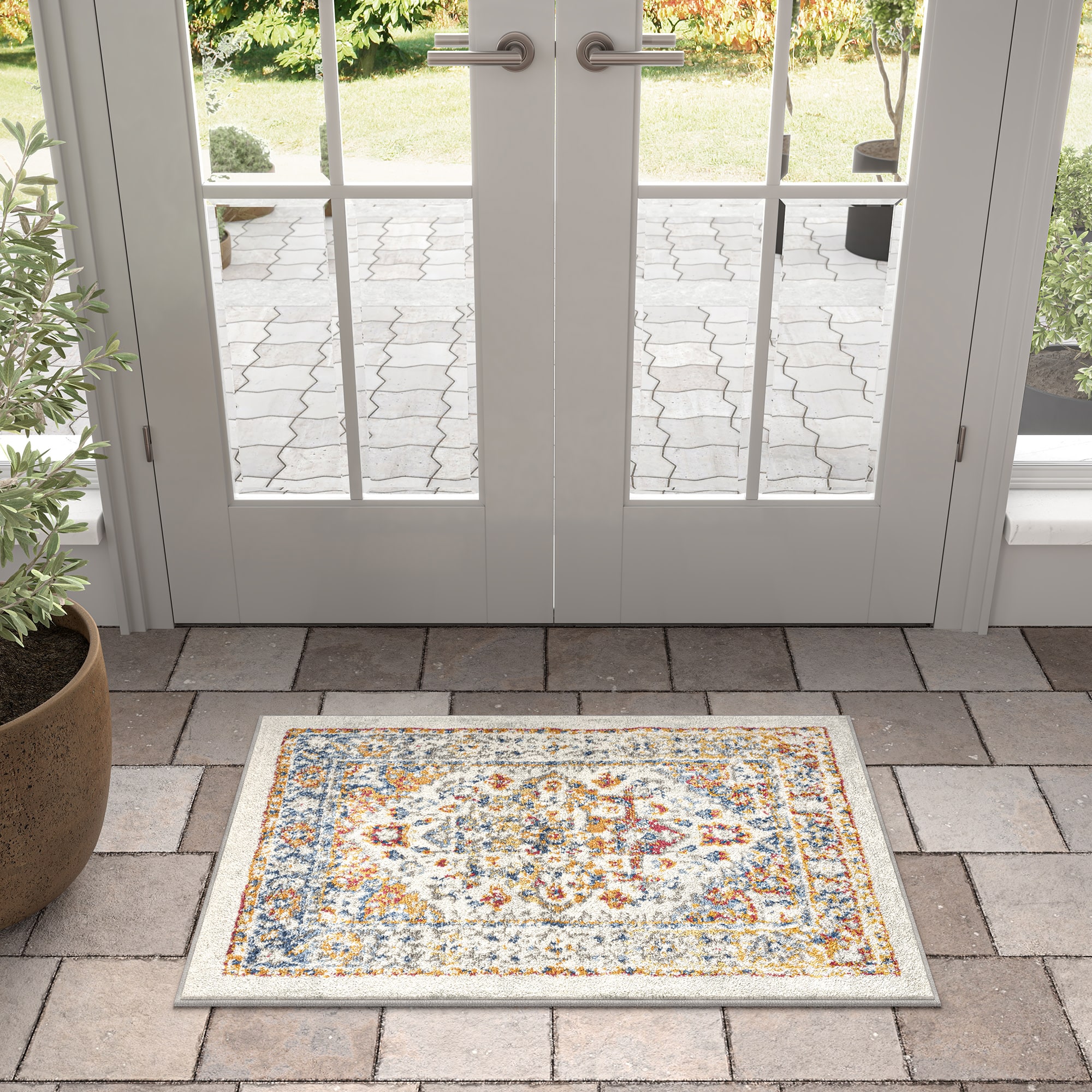 Tayse CHL1217 2X3 Chelsea 2 x 3 (ft) Loomed Polypropylene Cream Rectangular Indoor Throw rug