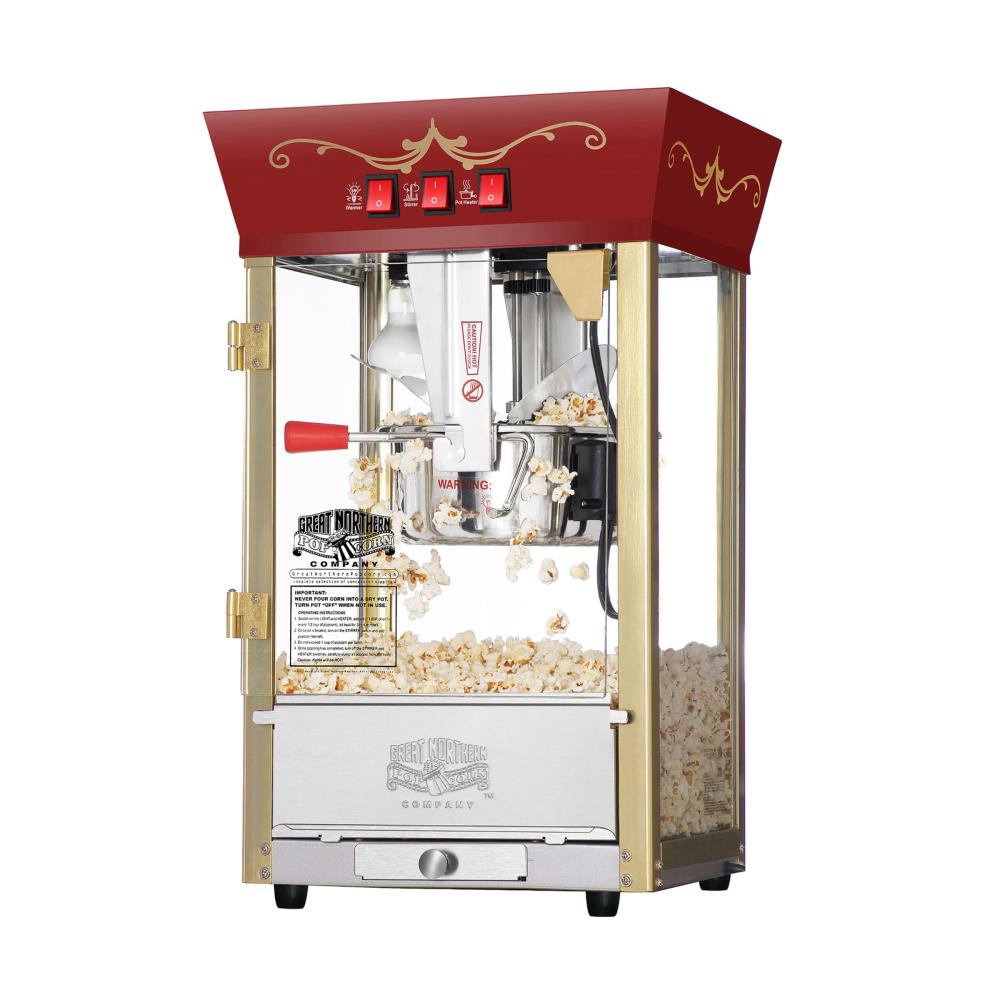 Great Northern Popcorn 1 Cups Oil Popcorn Machine, Stainless Steel, Vintage  Movie Theater Style, Countertop Model in the Popcorn Machines department at