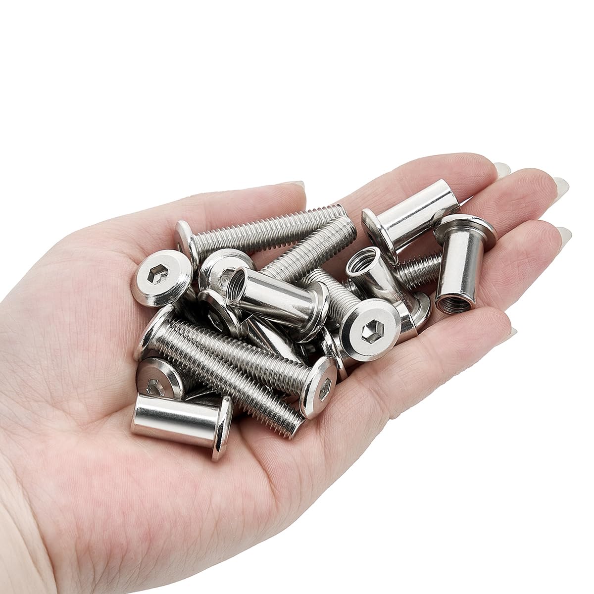CYIKE Silver 25 Pcs M8x40mm Furniture Screws Fit for Table Construction ...