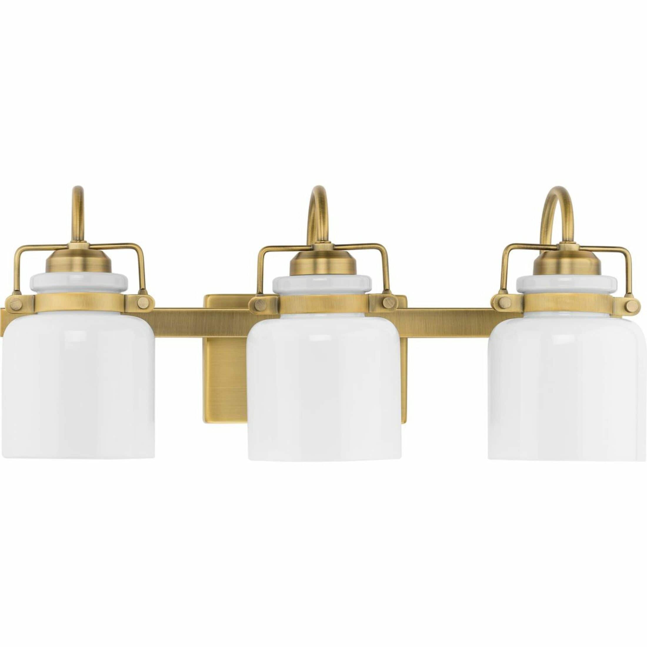 Progress Lighting P300440-163 Fessler 21.12-in 3 -Light Brass Transitional Vanity light