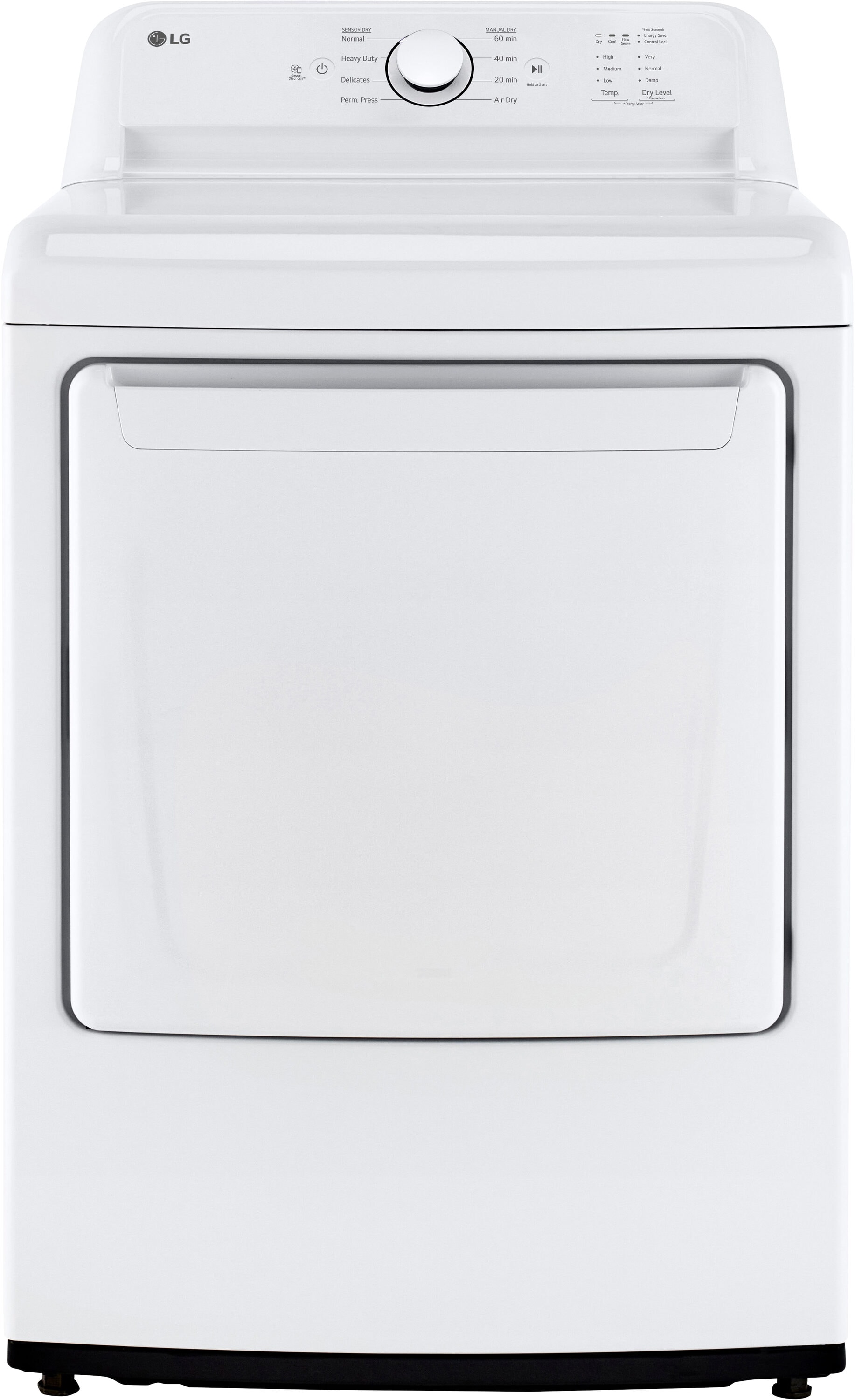 LG 7.3-cu ft Electric Dryer (White) ENERGY STAR in the Electric