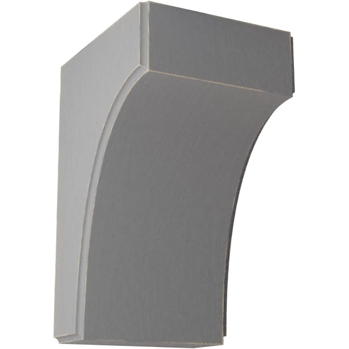 Ekena Millwork BKTWD04X04X06CVPG Clarksville 3-1/2-in x 4-in x 6-in Rubberwood Gray Wood Standard Bracket