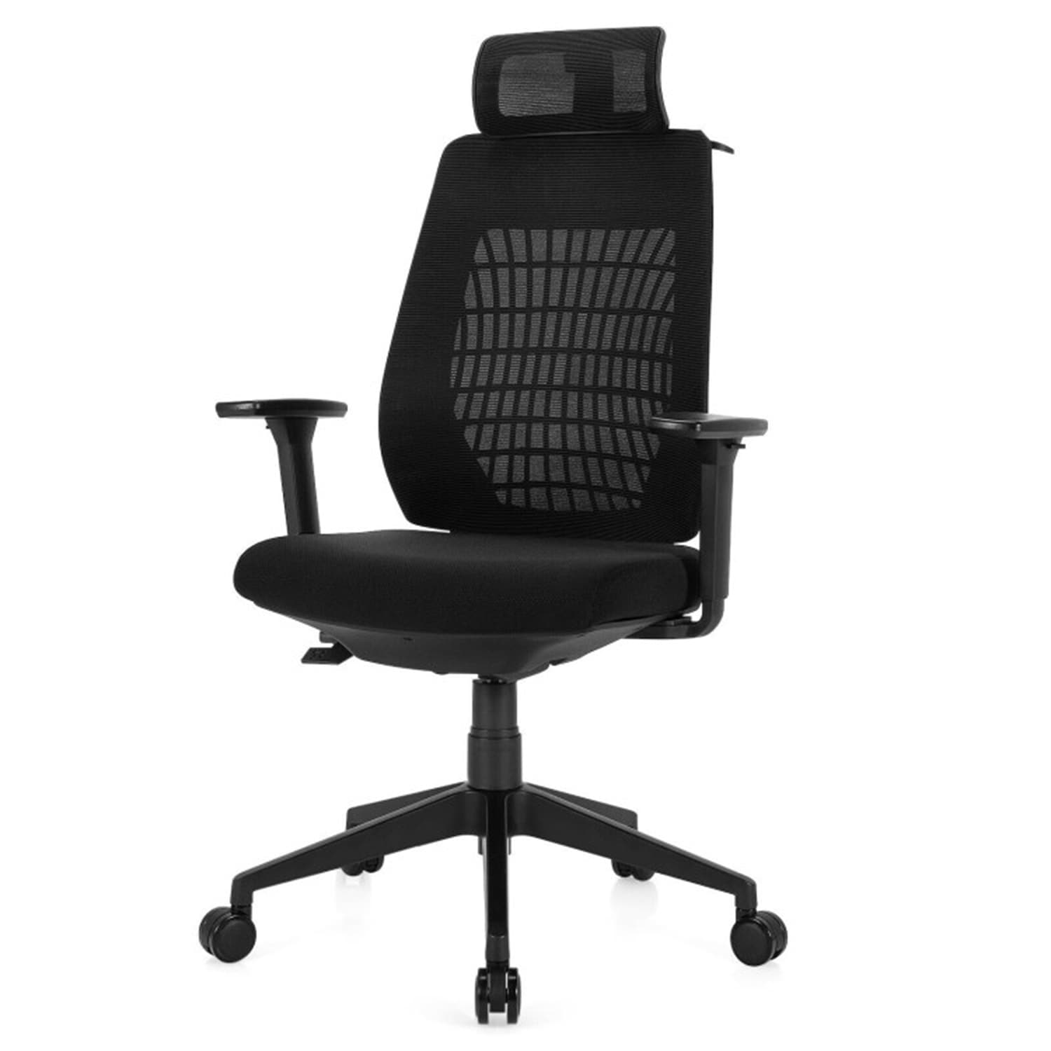 BestOffice Black Contemporary Ergonomic Adjustable Height Swivel Mesh  Executive Chair in the Office Chairs department at