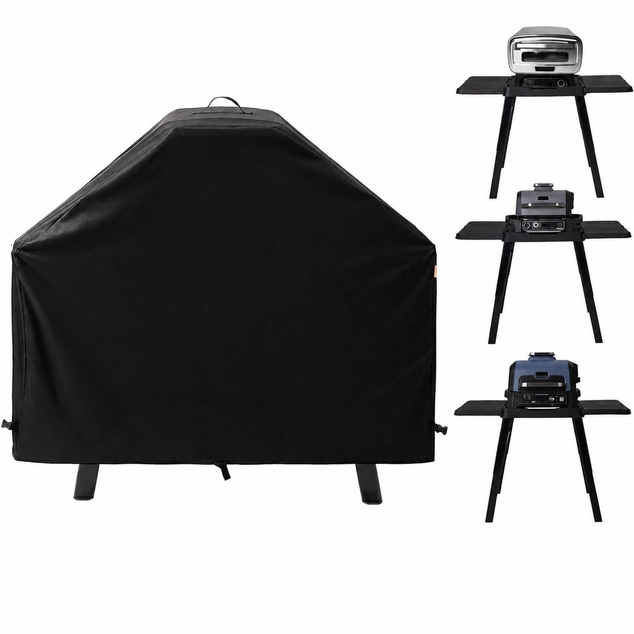 Vrbgify -  Waterproof Grill Cover for Outdoor Stand with Two Side Tables Fits Pro XL Series Pizza...