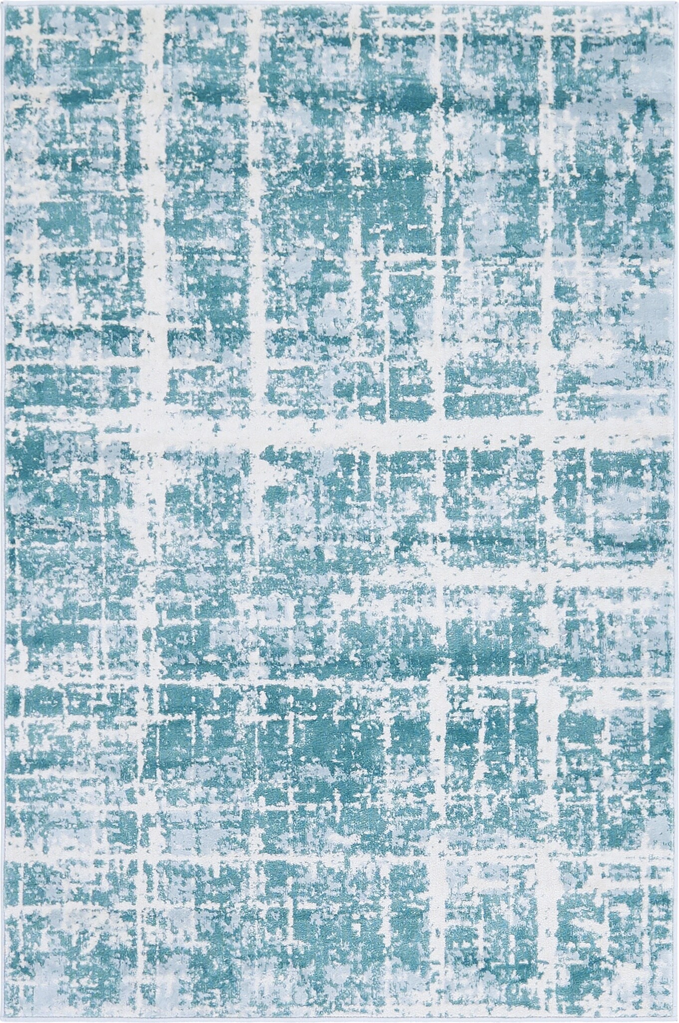 Turquoise Bliss Hand-Knotted Wool & Synthetic 4' x 6' Rug