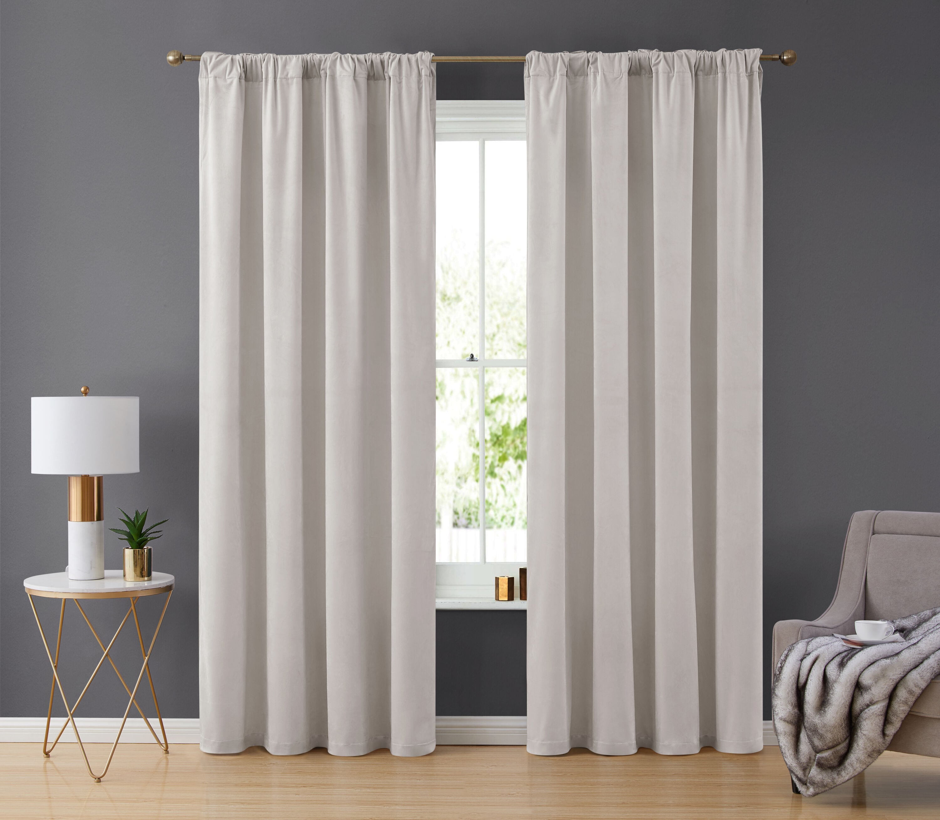 HLC.me LPZ-63LTGRY curtains - View #2