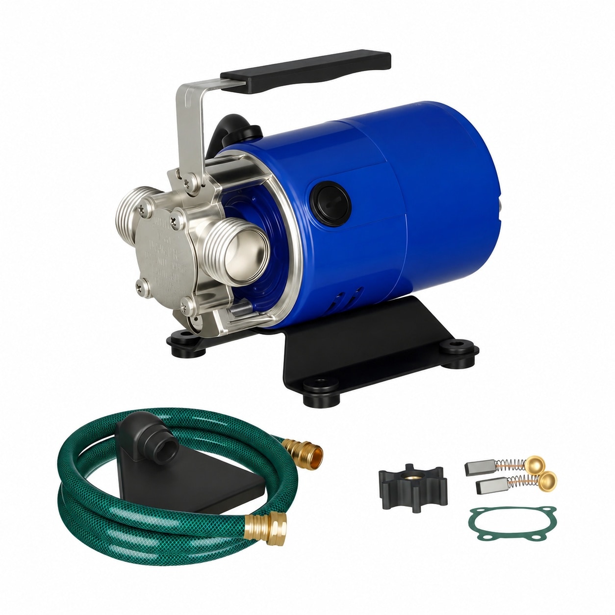 Vrbgify  Portable Electric Water Transfer Pump 115V 1 slash 10HP 330 GPH with 6ft Hose Suction Kit for Pools Waterbeds Rain Barrels Aquariums and