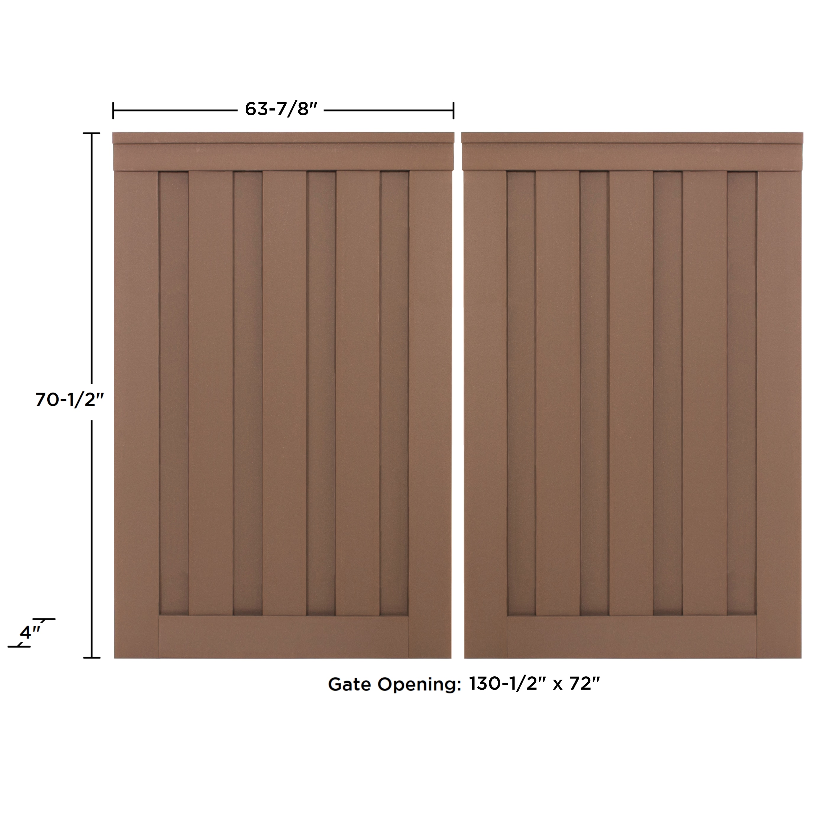 Trex Fencing Seclusions 6-ft H x 10-ft W Saddle Residential Composite Fence Gate with Hardware
