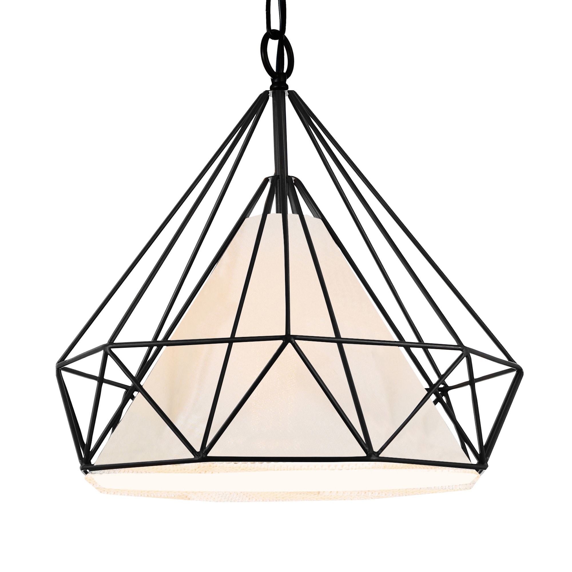 Contemporary Chrome Diamond 20" Pendant Chandelier