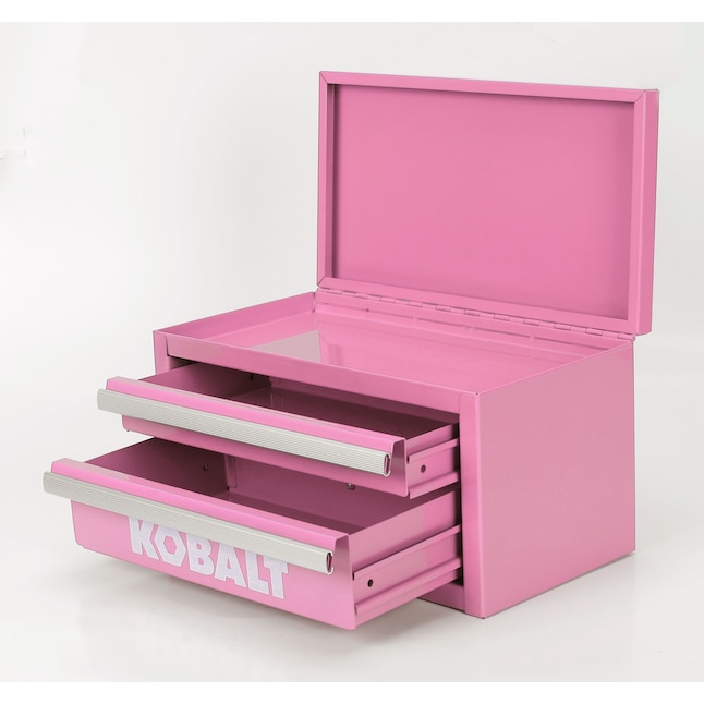 Kobalt Mini 10.83-in 2-Drawer Pink Steel Tool Box in the Portable Tool Boxes  department at