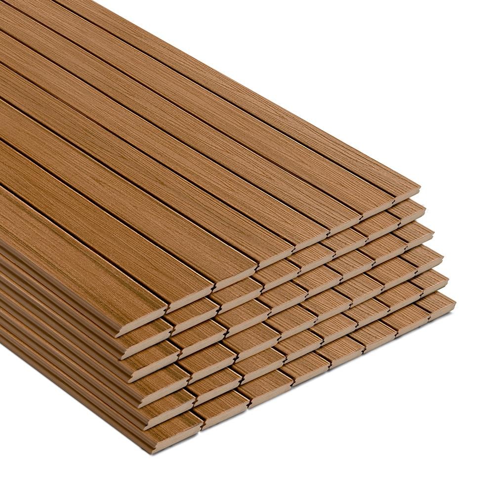 Trex 650348 Transcend 1-in x 6-in x 20-ft Tiki Torch Grooved Composite Deck Board