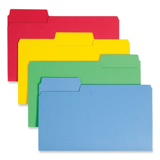 Supertab Folder Smead SuperTab Colored File Folders 1 3 Cut Tabs Assorted Legal Size 0. ...