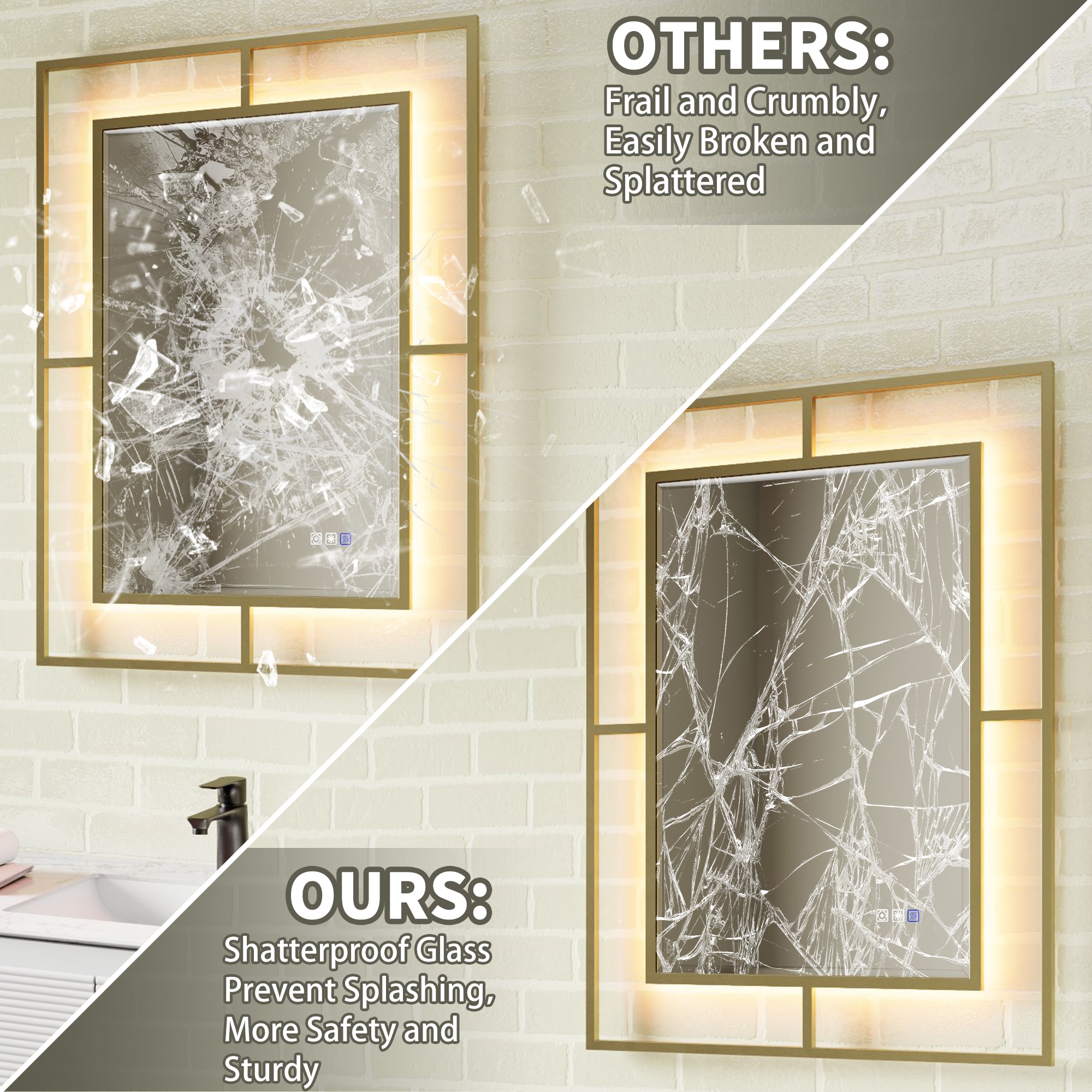 ExBrite EXBM3040V10GXX Framed-Bath-Mirrors - View #6