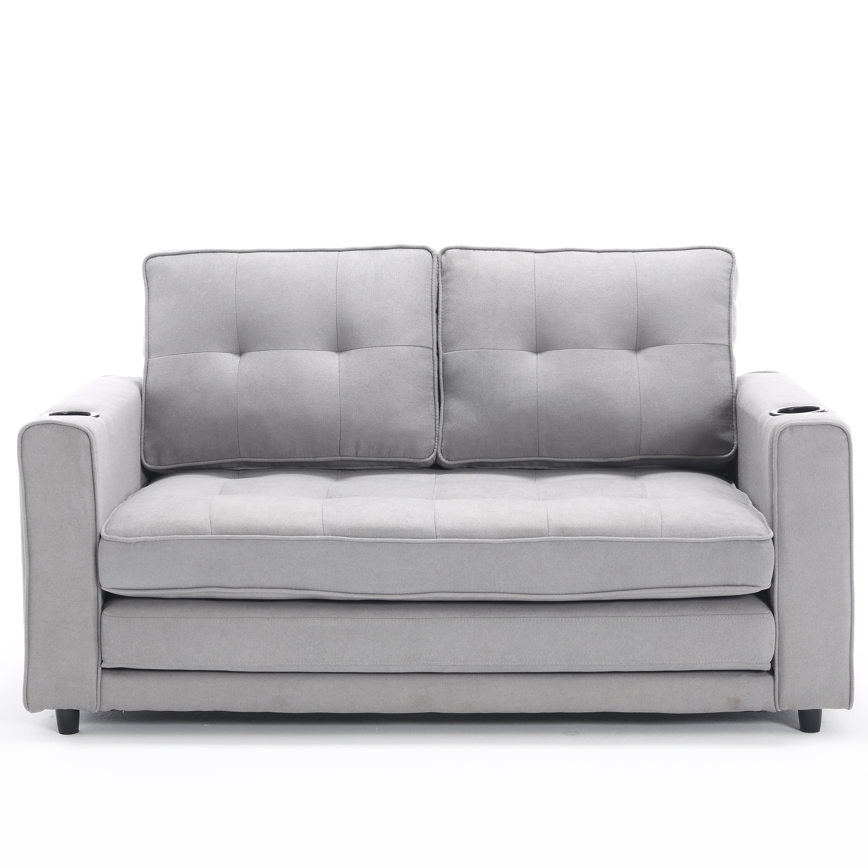 CESICIA LVE-03 55-Inches Modern Light Gray Reclining Sofa
