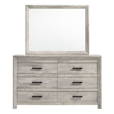 6 Drawer Double Dresser, Jenna 7 Drawer White Dresser With Mirror
