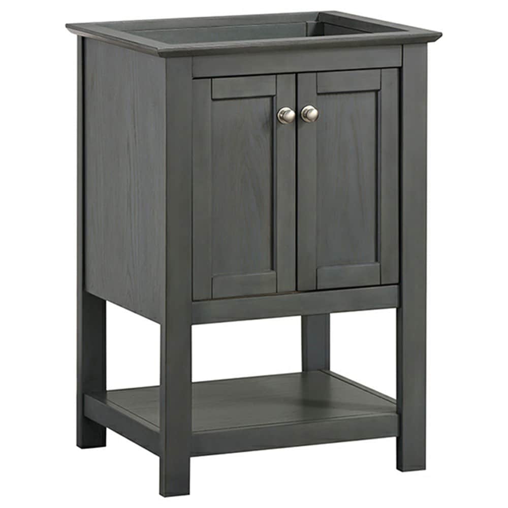 Manchester 30" Gray Solid Wood Freestanding Vanity with Ceramic Sink