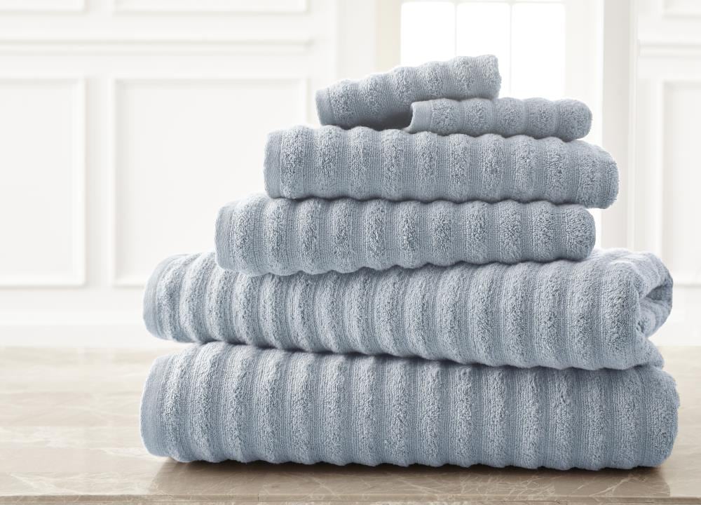 Laural Home 6-Piece Spa Bath Towel Set - Navy