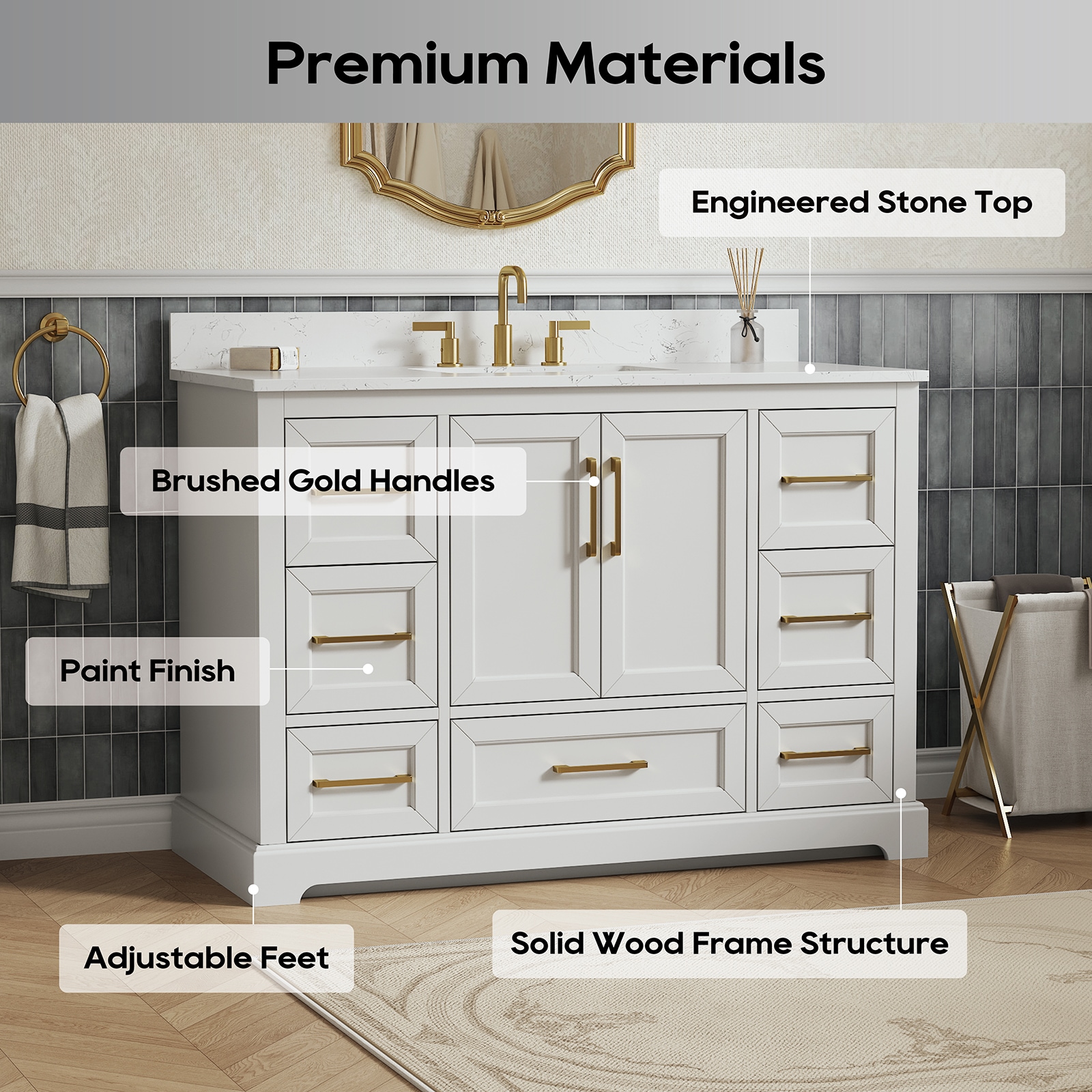 DELUXE LIVING V24028-48FG Bath-Vanity-Combo - View #9