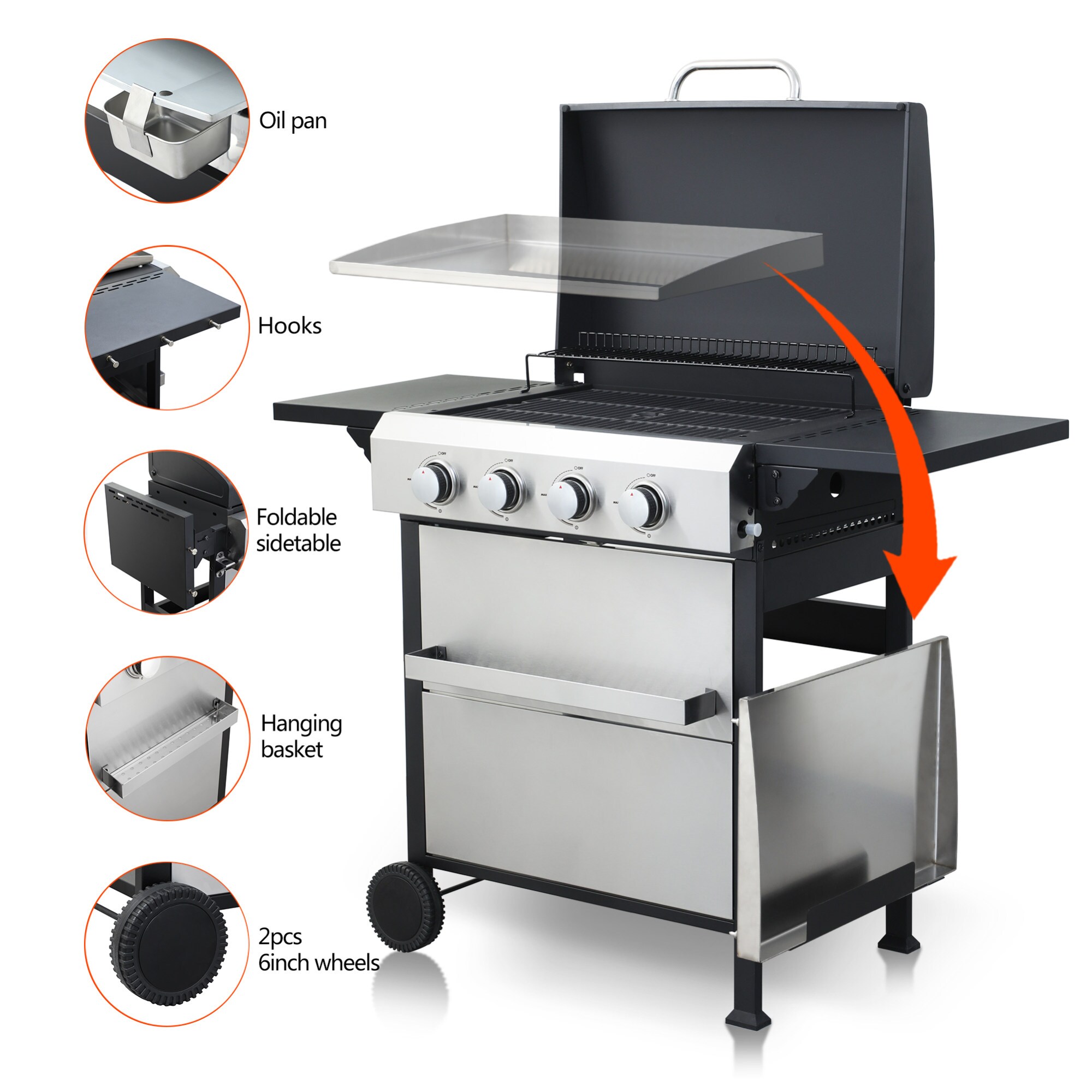 Afoxsos LAF0319G04 Gas-Grill - View #3