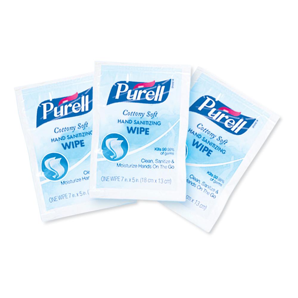 PURELL® Sanitizing Hand Wipes, Individually Wrapped, 4 1/2 x 6 1/2,  1800/Carton