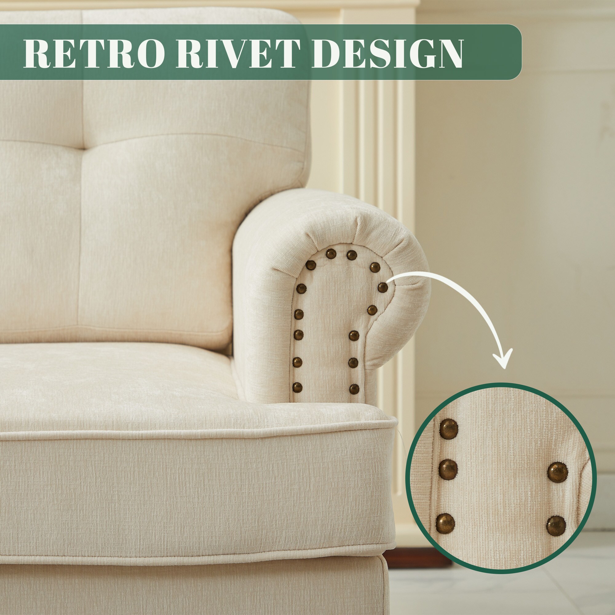 VOUA SAF-LYD3Z-BE Sofas-Loveseats - View #3