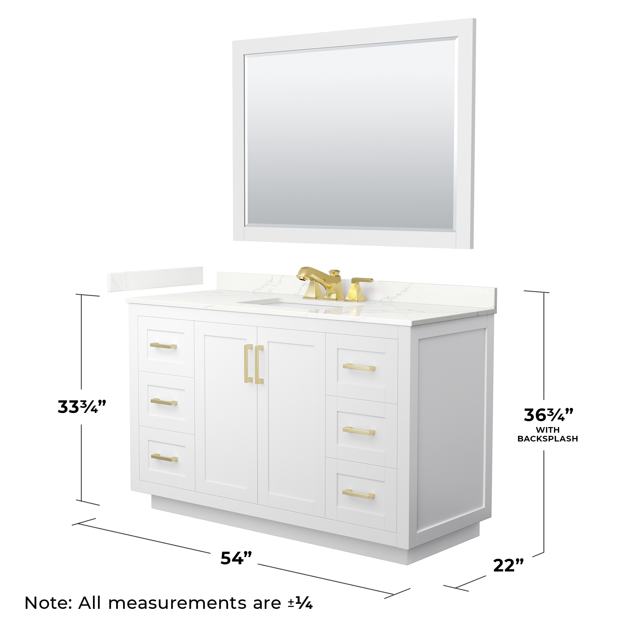 Wyndham Collection WCF292954SWGGTUS3M46 Bath-Vanity-Combo - View #6