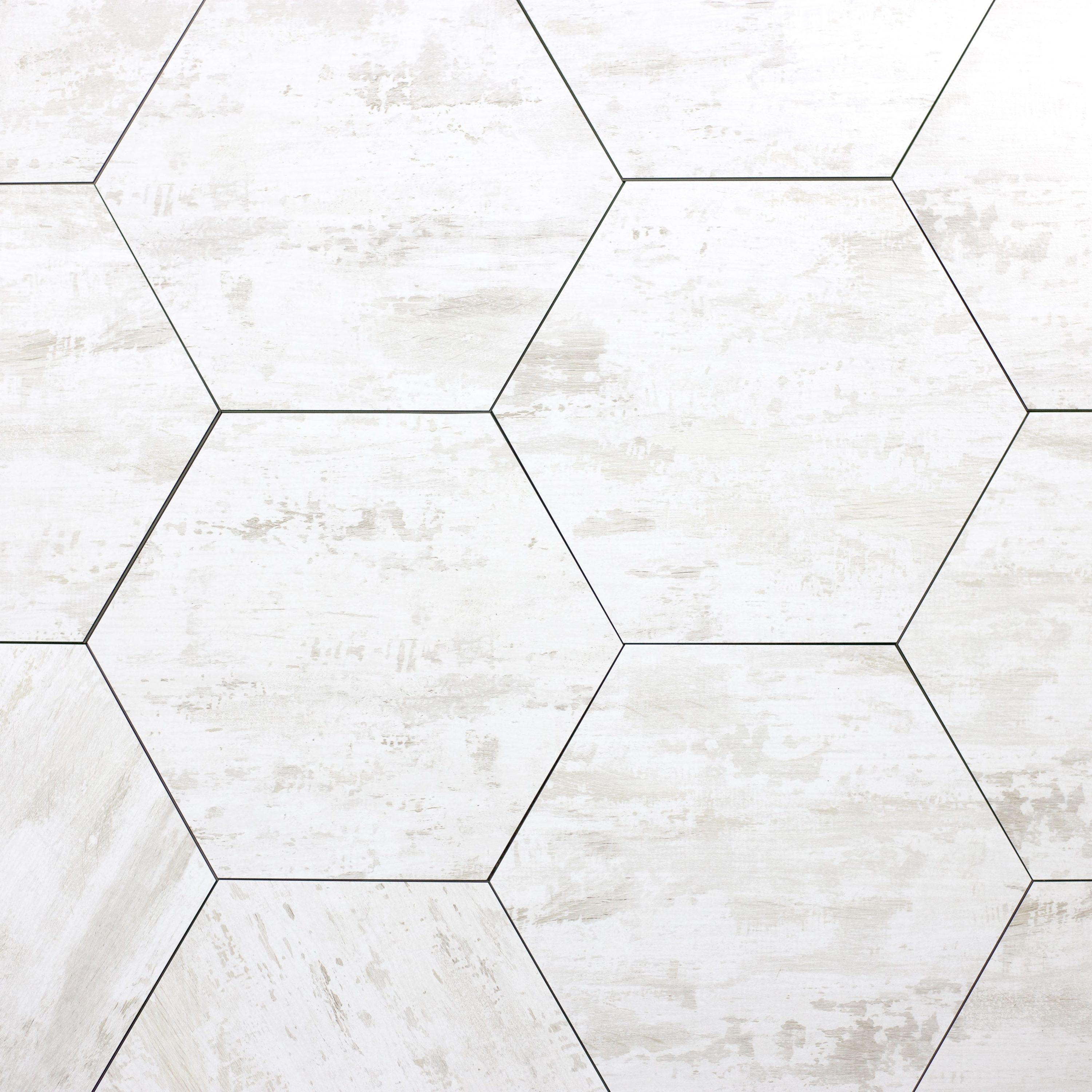 Abolos LWSLAN0104-SD Nature White 8-in x 8-in Natural Glass Wood look Hexagon Standard Wall Tile ( 16-sq ft Carton )