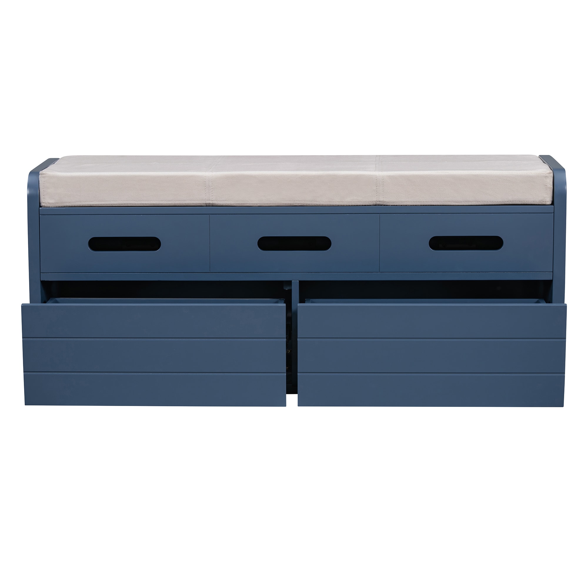 Qualler Modern Navy Storage Bench with Storage 43 in x 15 in x 18.5 in FSUBTM395M at Lowes