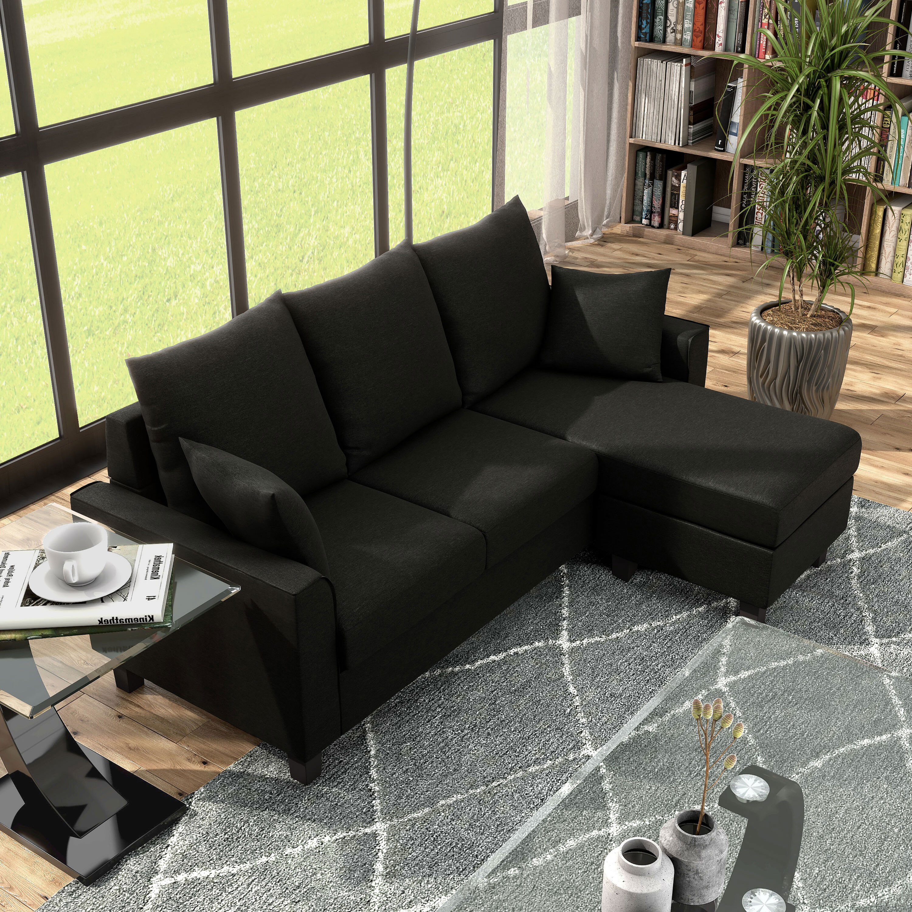 Furniture of America 005L-2005BK-SEC Sofas-Loveseats - View #5