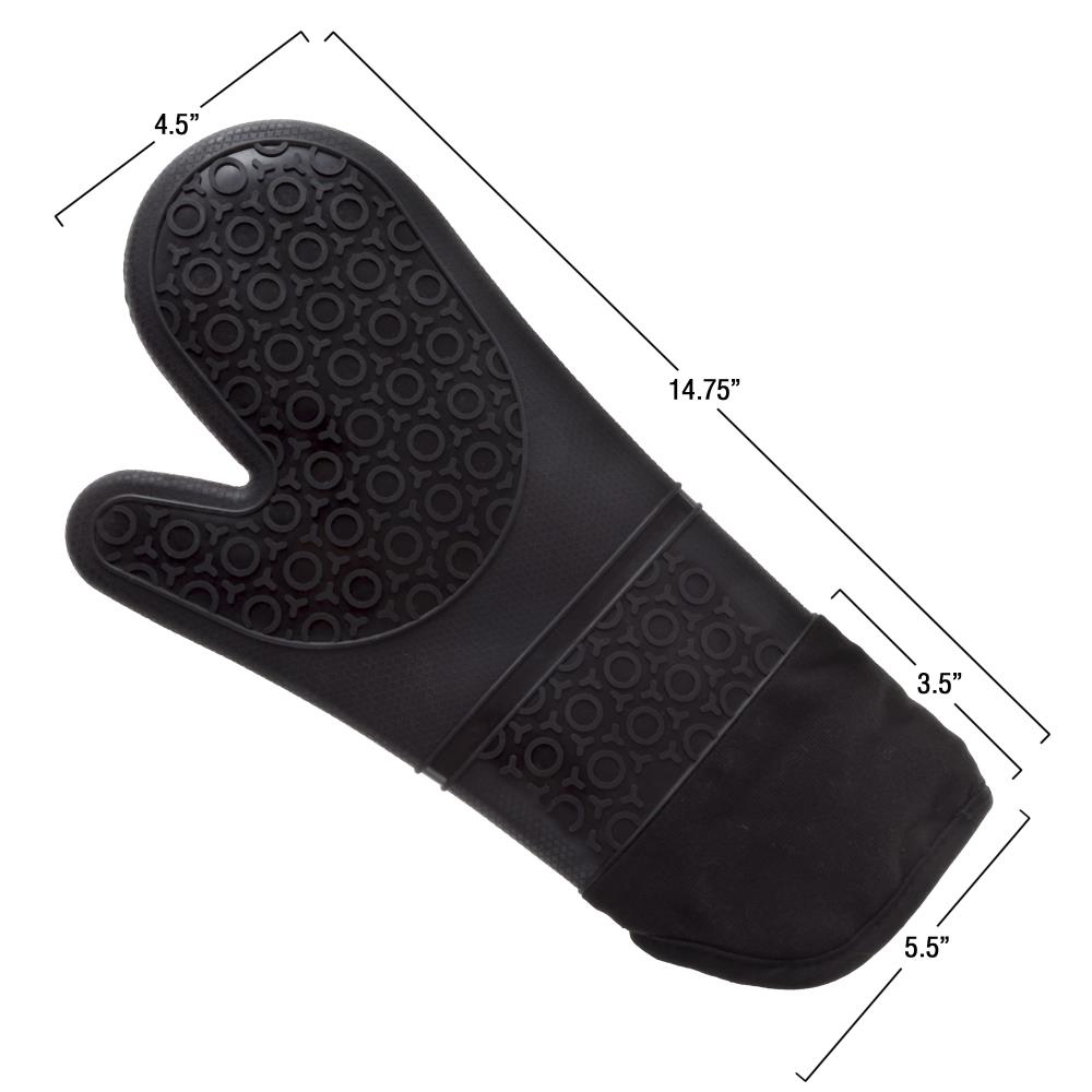Hastings Home Silicone Oven Mitts - Extra Long Heat Resistant with