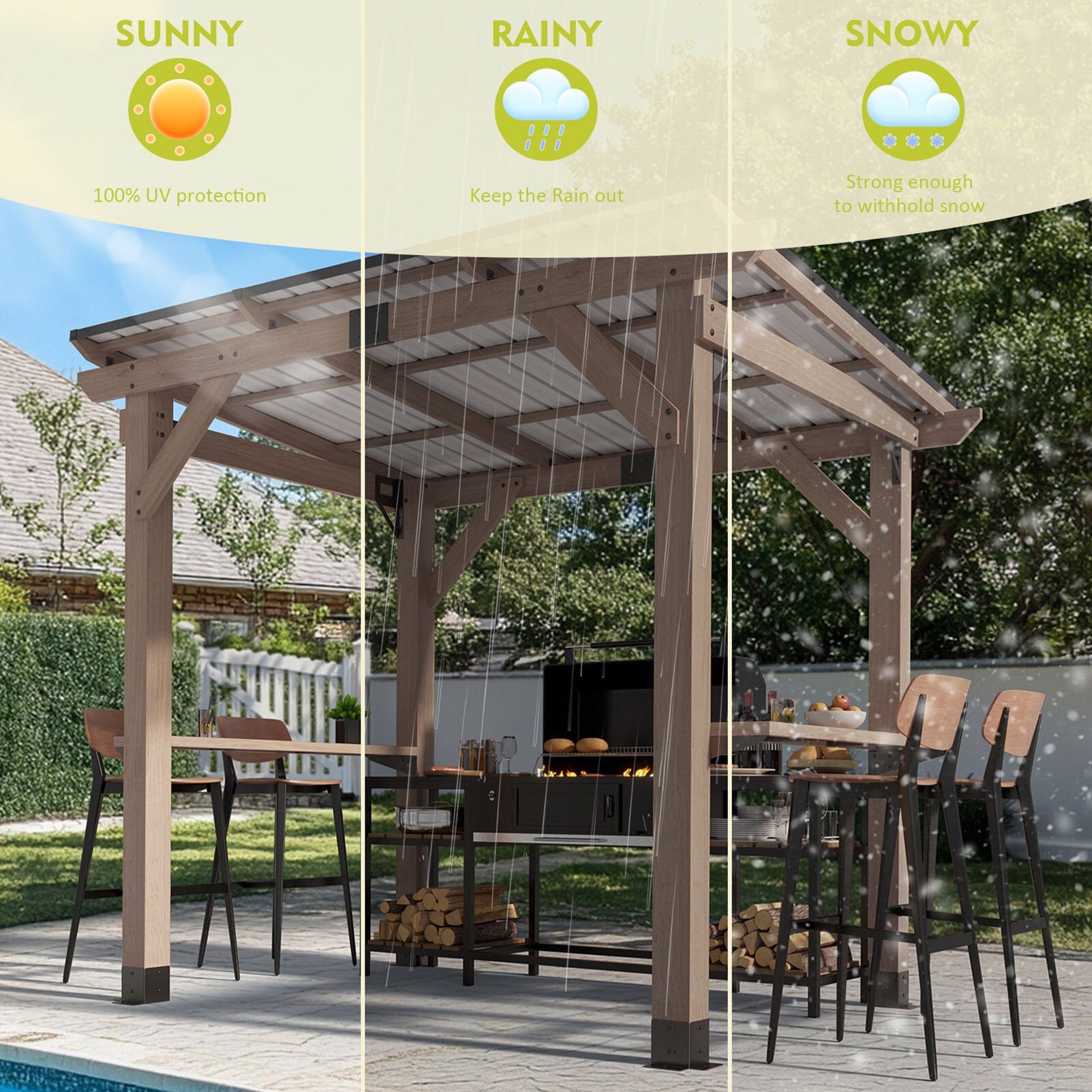 StarEcho WD0608GR0016 Wood-Resin-Gazebos - View #6