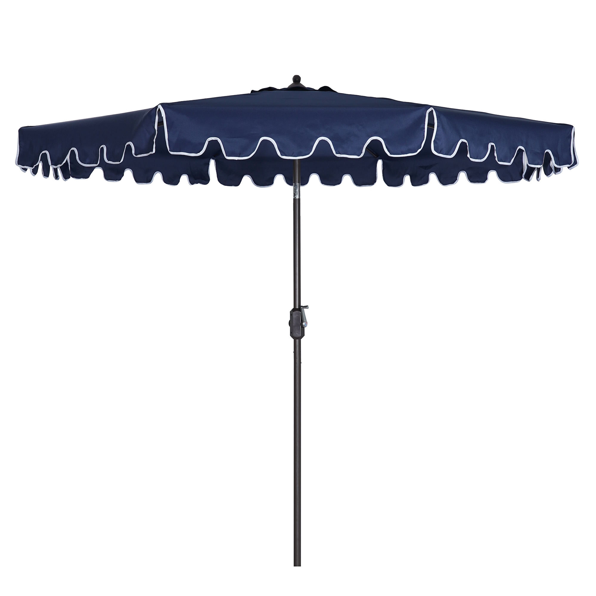 Clihome BYBL-242A14 9-Feet Steel Blue Push-button Tilt Market Patio Umbrella