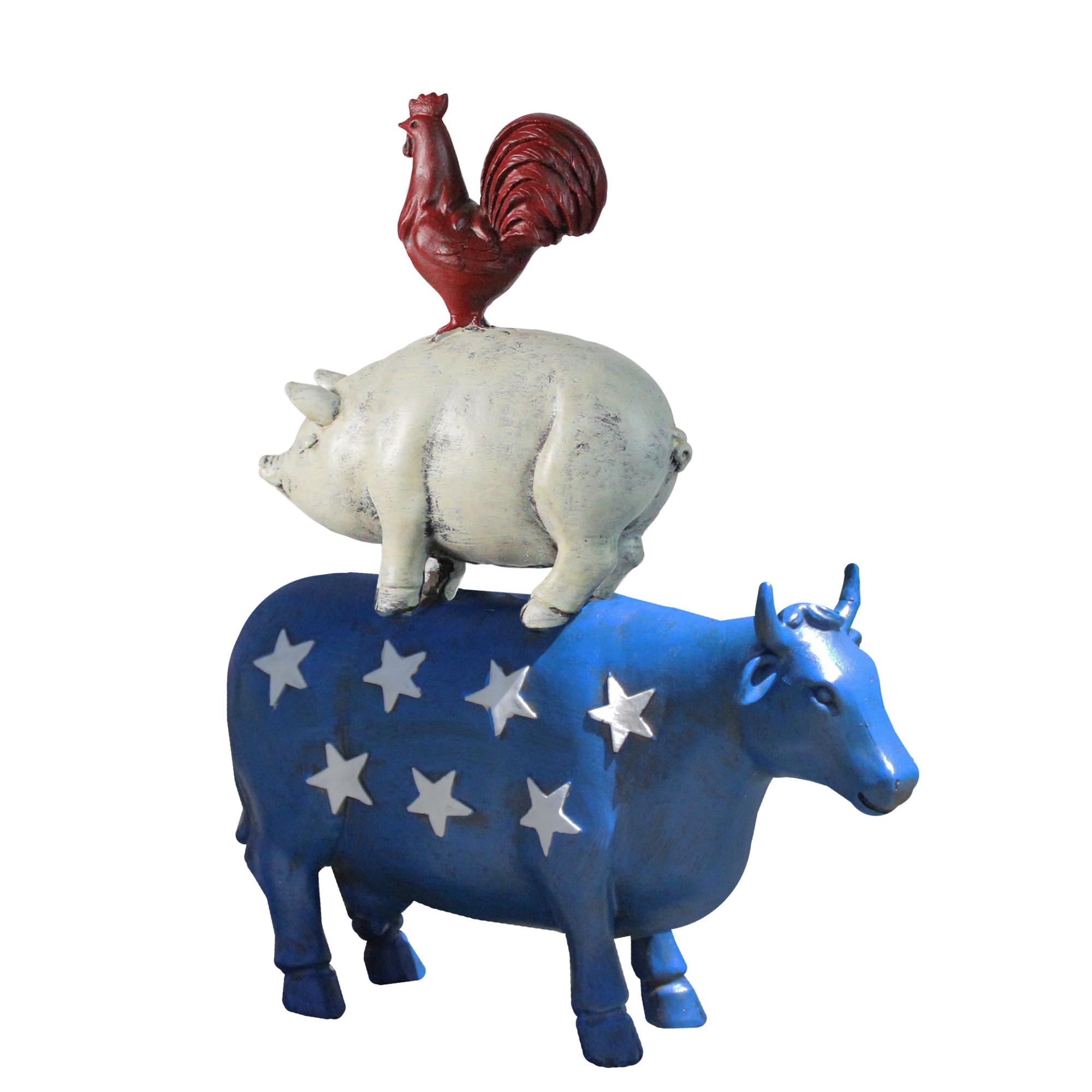 Northlight 33377626 Resin Indoor/Outdoor Figurine Cow 4th of July Decor