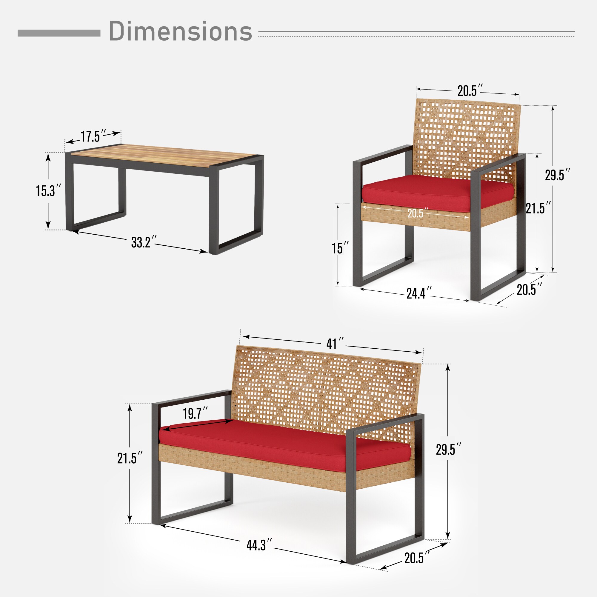 Sunshine Valley R3-302 Patio-Conversation-Sets - View #13