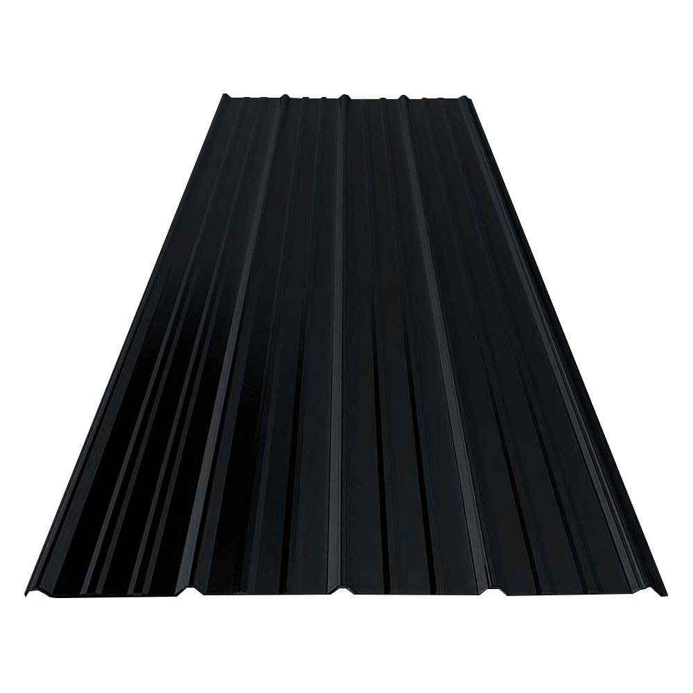 Gibraltar Building Products 987646 3.125-Feet x 8-Feet Ribbed Black Steel Roof Panel