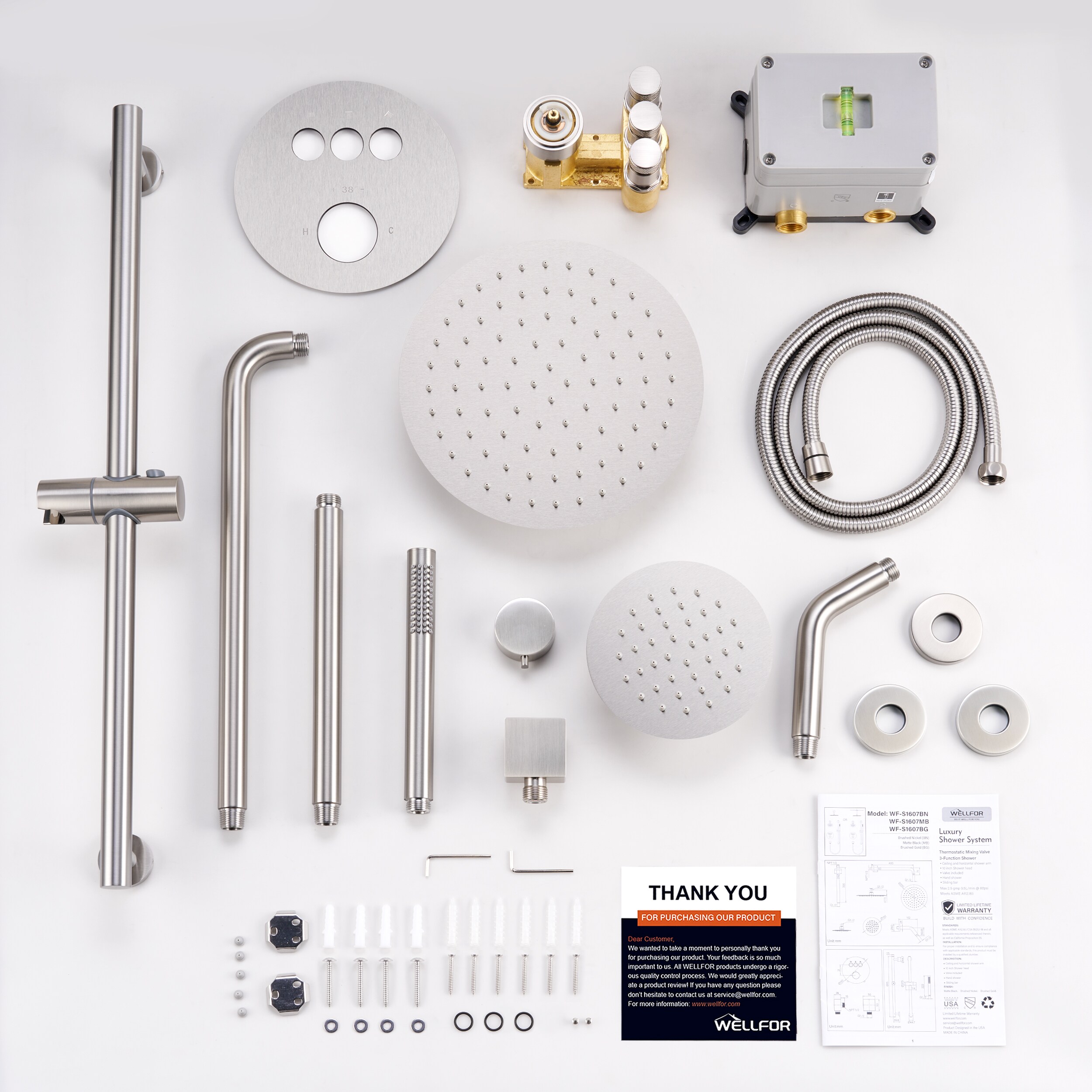 WELLFOR CR-P-10-3W02CP Showerhead-Bar-Panels - View #10