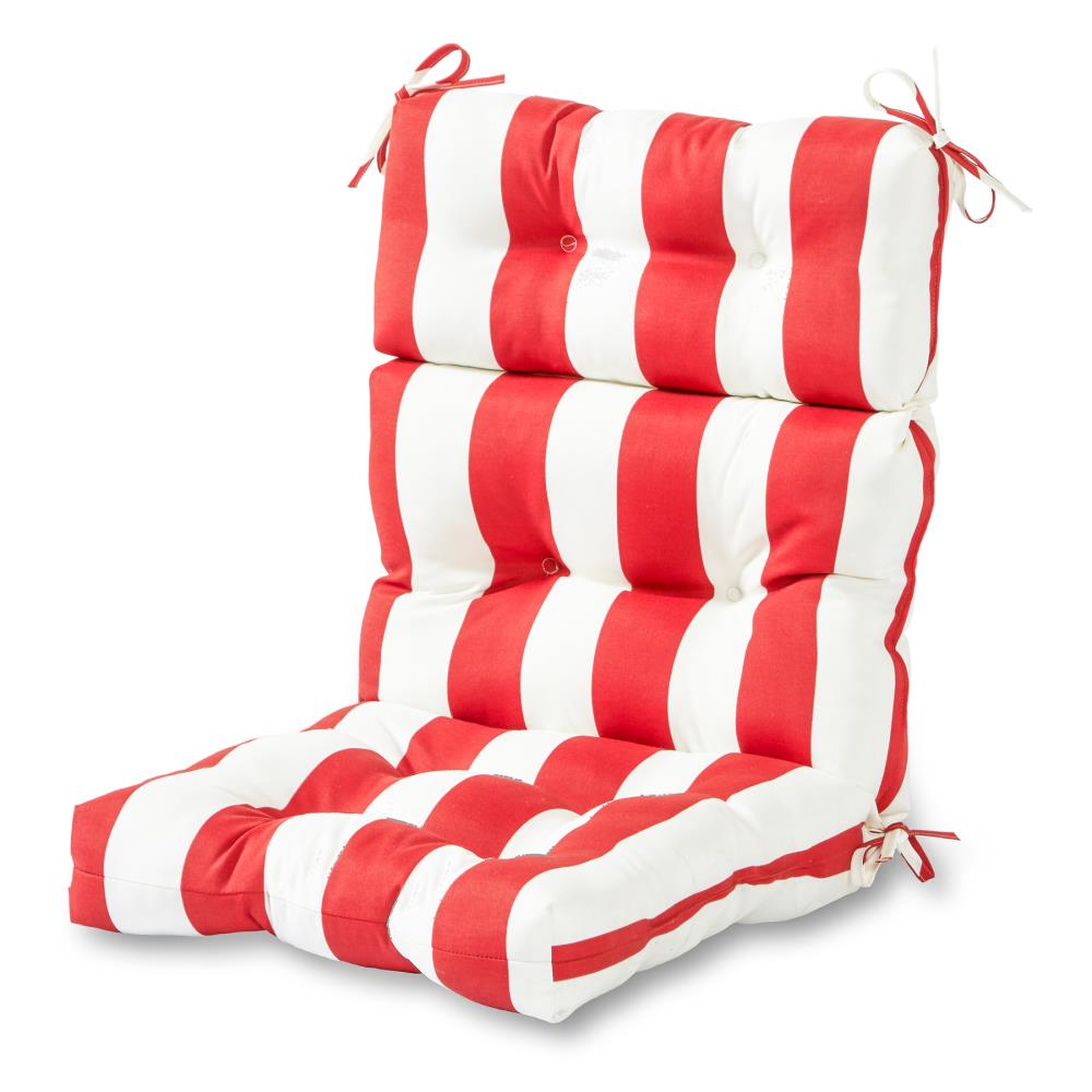 Greendale Home Fashions OC4809-CABANA-RED Cabana Red High Back Patio Chair Cushion