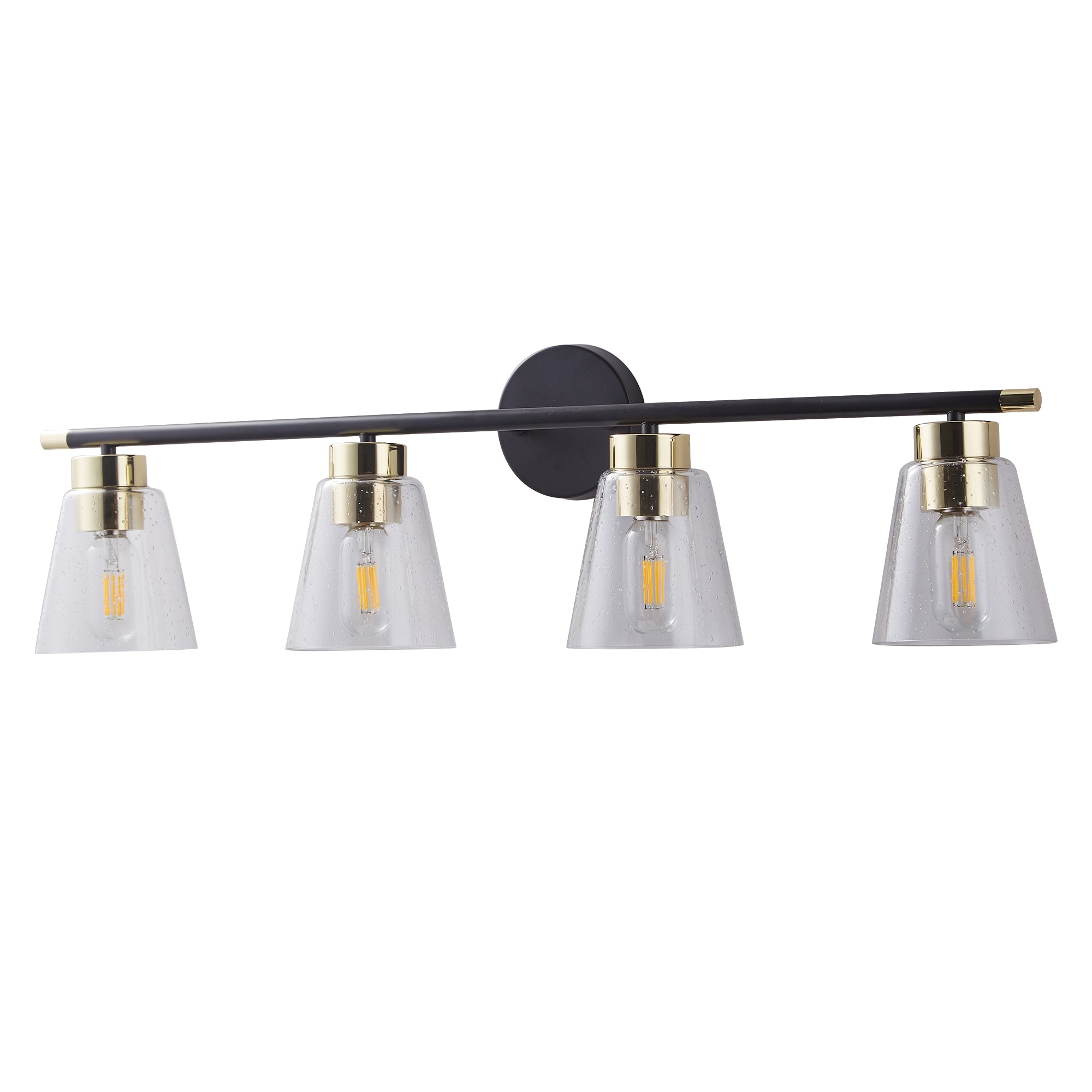 ExBrite XYJSVL1405ACMBE26 Brite-CL 33.5-in 4-Light Black Farmhouse Vanity Light