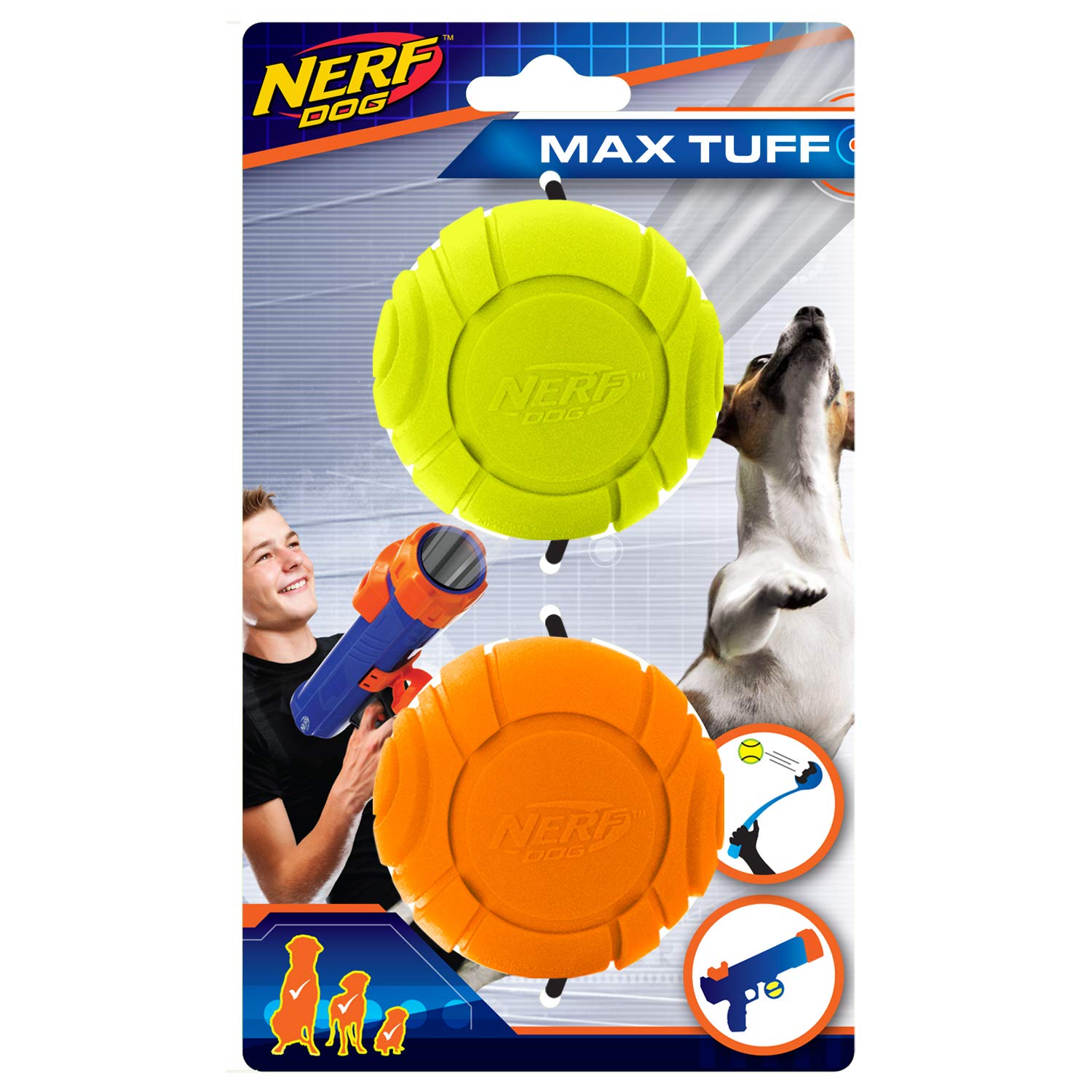 Nerf -  Dog 3.8 in Bash Squeak Ball Green
