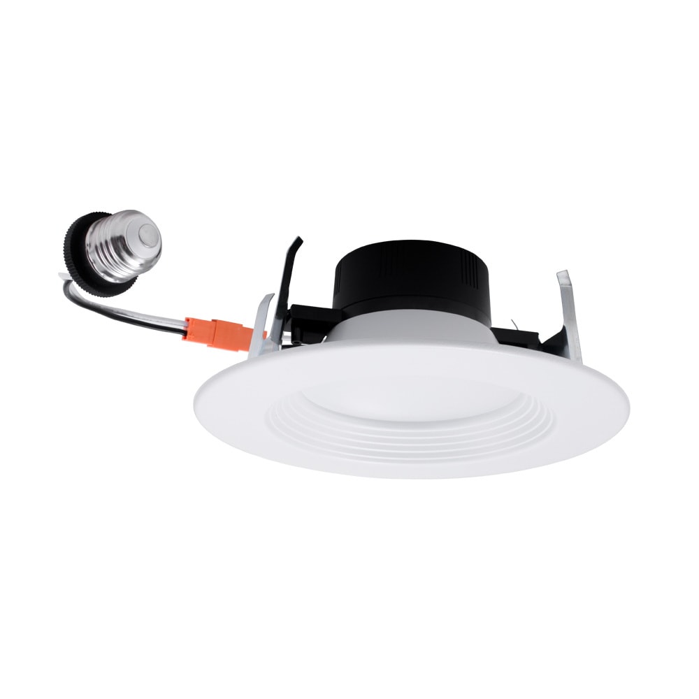 Utilitech Color Changing White 5-in or 6-in 650-Lumen Switchable Round Dimmable  LED Recessed Downlight in the Recessed Downlights department at