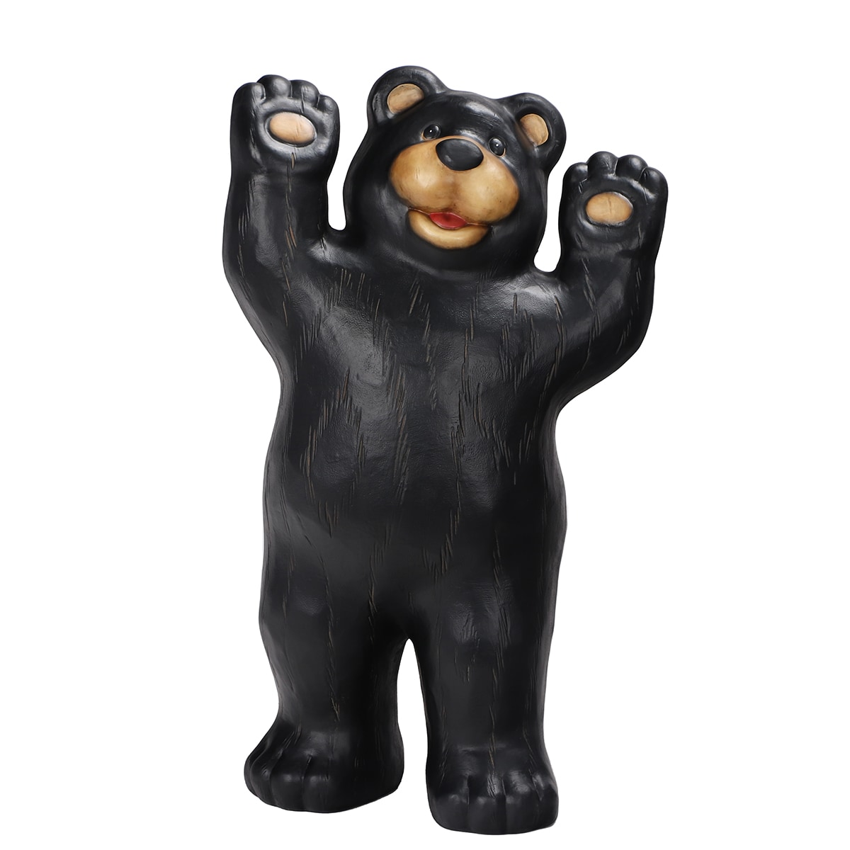Style Selections A06-2320 24.5-in H x 14.38-in W Black Bear Garden Statue