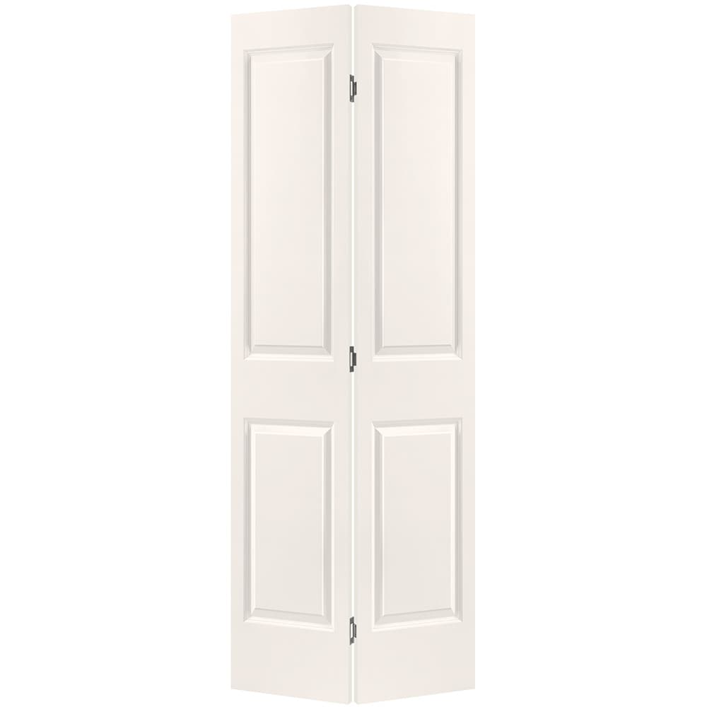 Masonite 630175 Traditional 36-in x 80-in Ultra White 2-panel square Smooth Hollow core Prefinished Molded composite Closet Bifold Door ( Hardware Included )