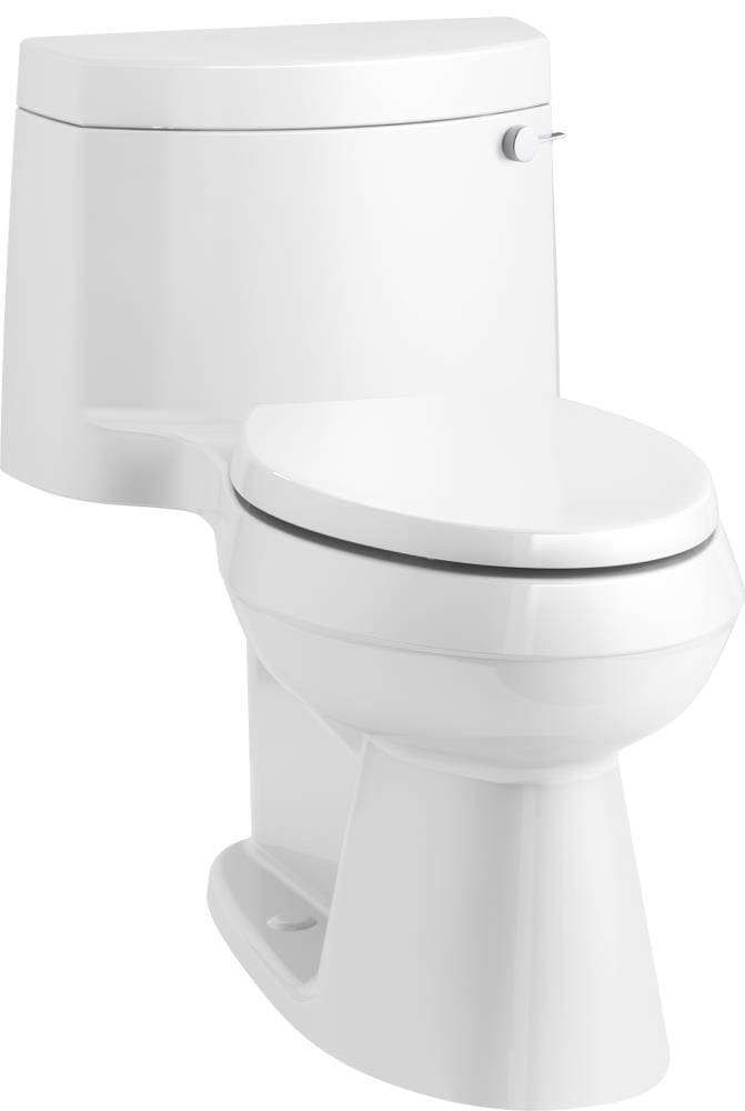 KOHLER 3619-RA-0 Cimarron White Elongated Chair height Soft Close 1-piece Toilet 12-in Rough-In WaterSense 1.28 GPF