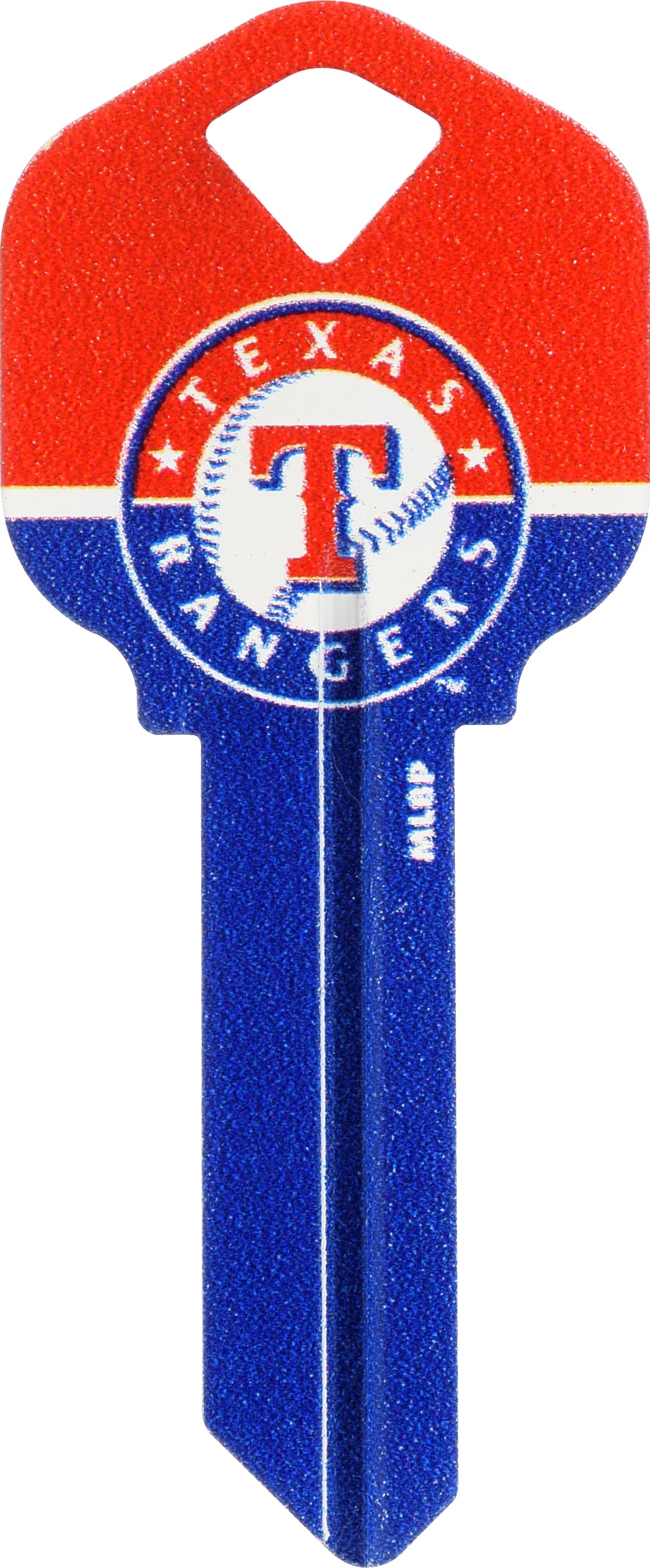Hillman 89680 Texas Rangers Multicolored Sports Key Brass House/Entry Key Blank
