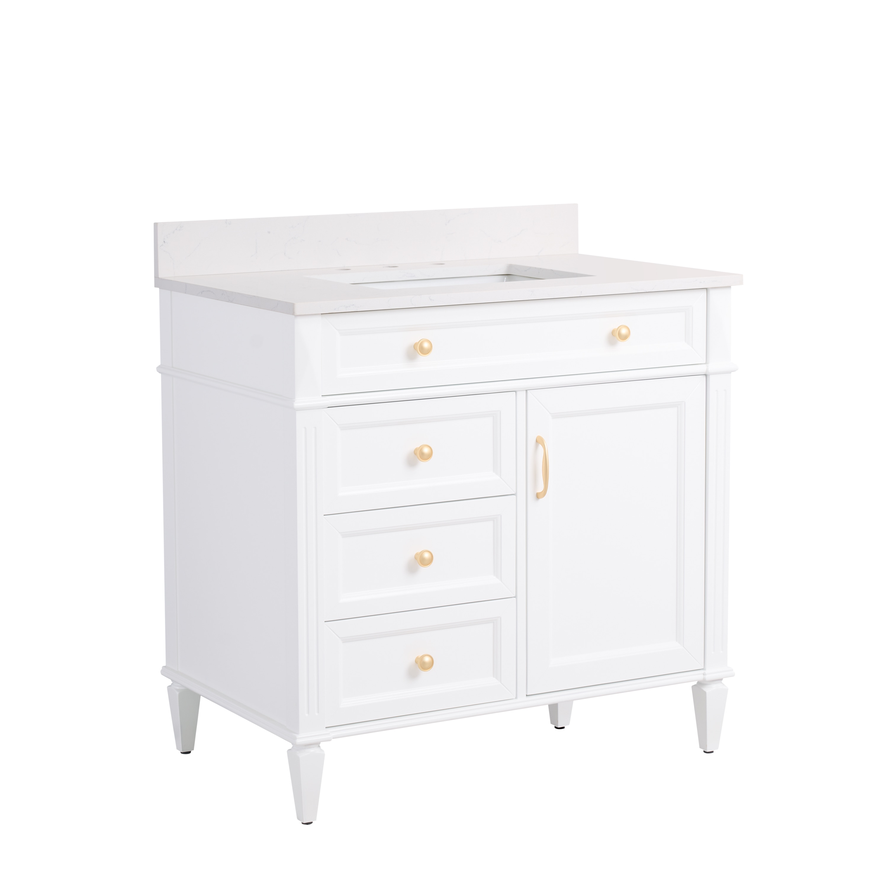 WELLFOR ELISA36QZ-WT Bath-Vanity-Combo - View #2